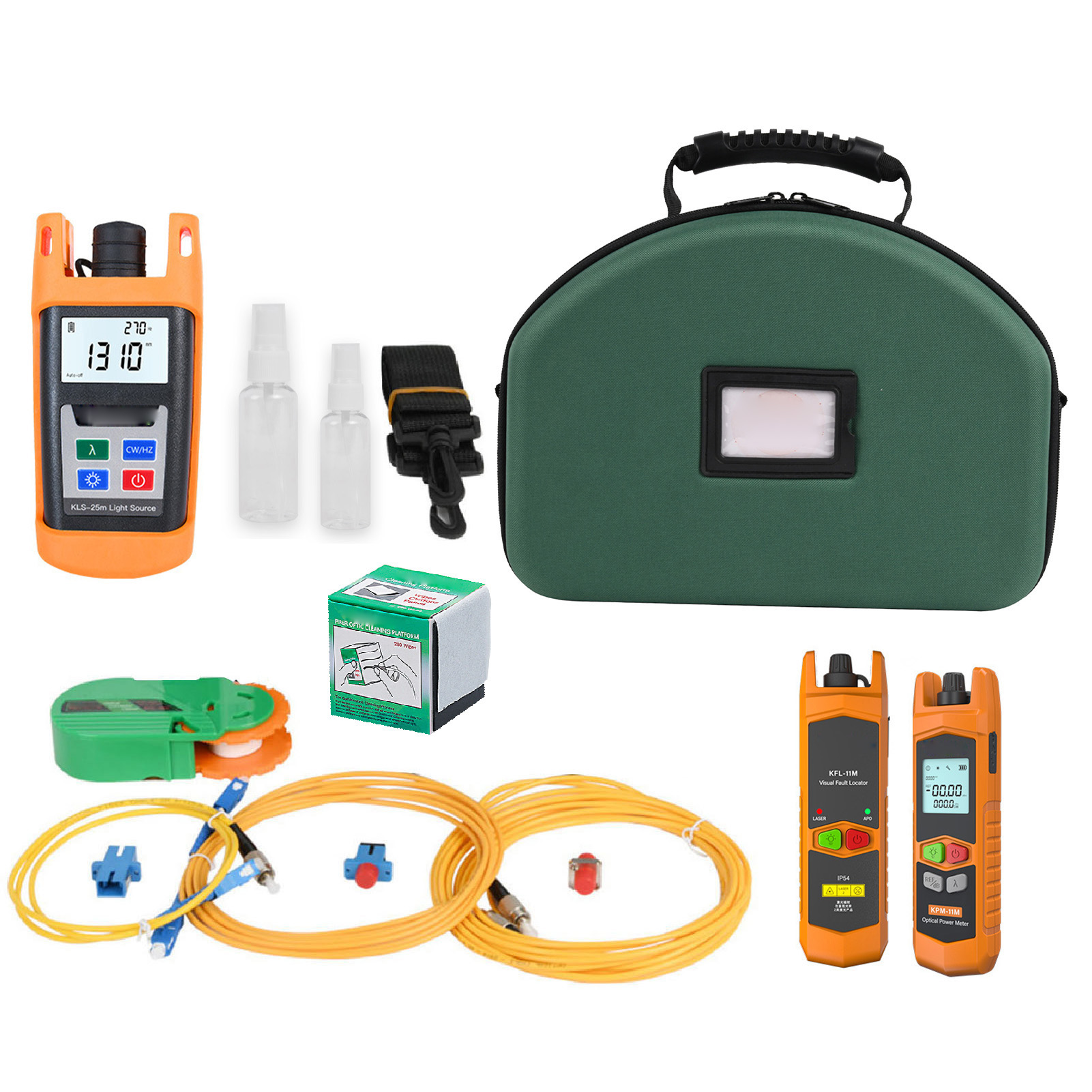 Hochpräzises Glasfaser-dämpfungsmessgerät, Optisches Wattmeter Mit Lichtquelle Und Optischem Fehlerortungsgerät, Komplettset