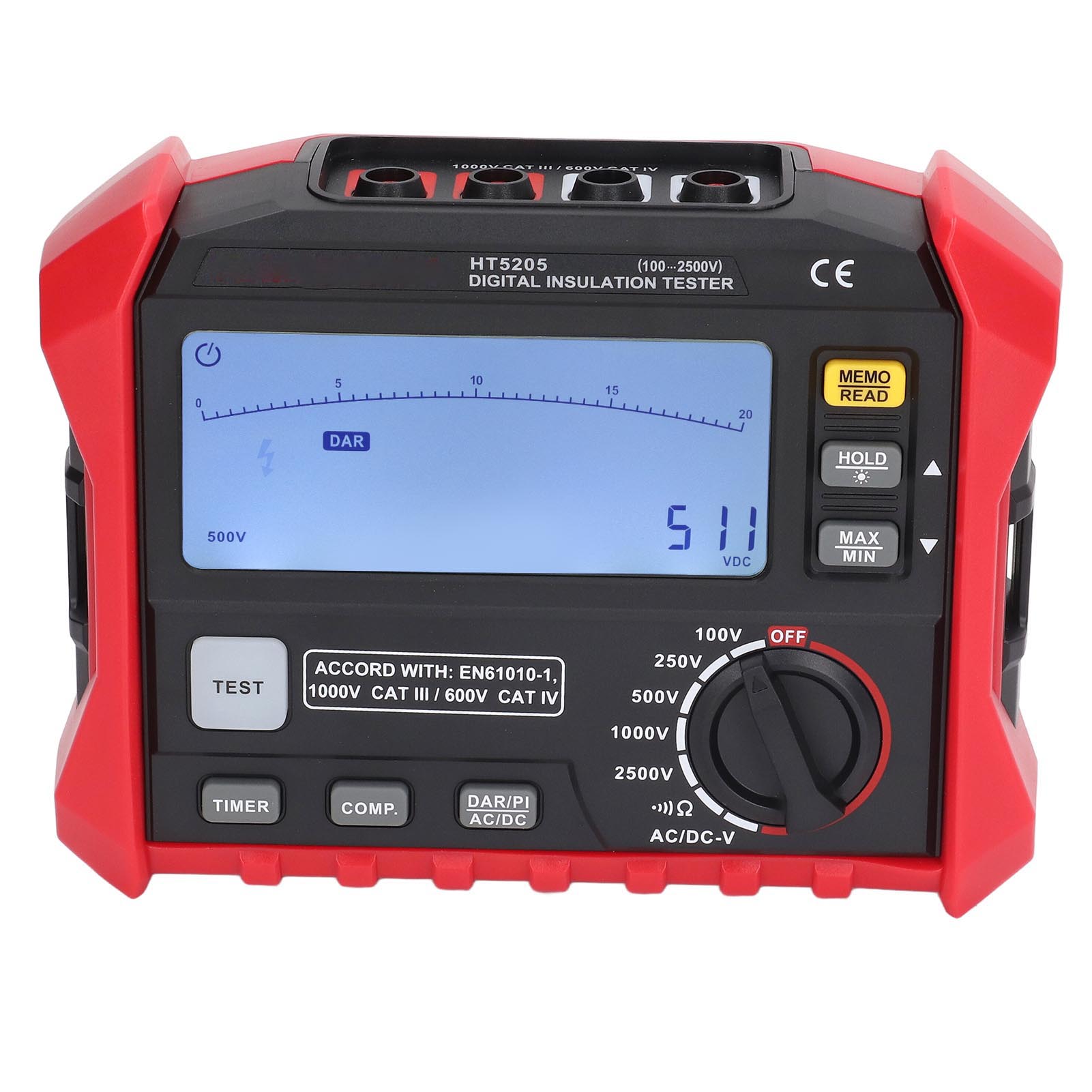 Isolationswiderstandsmessgerät, Erdungswiderstandsmesser, Megohmmeter, Professionelles Ohmmeter Für Die Elektrische Diagnose
