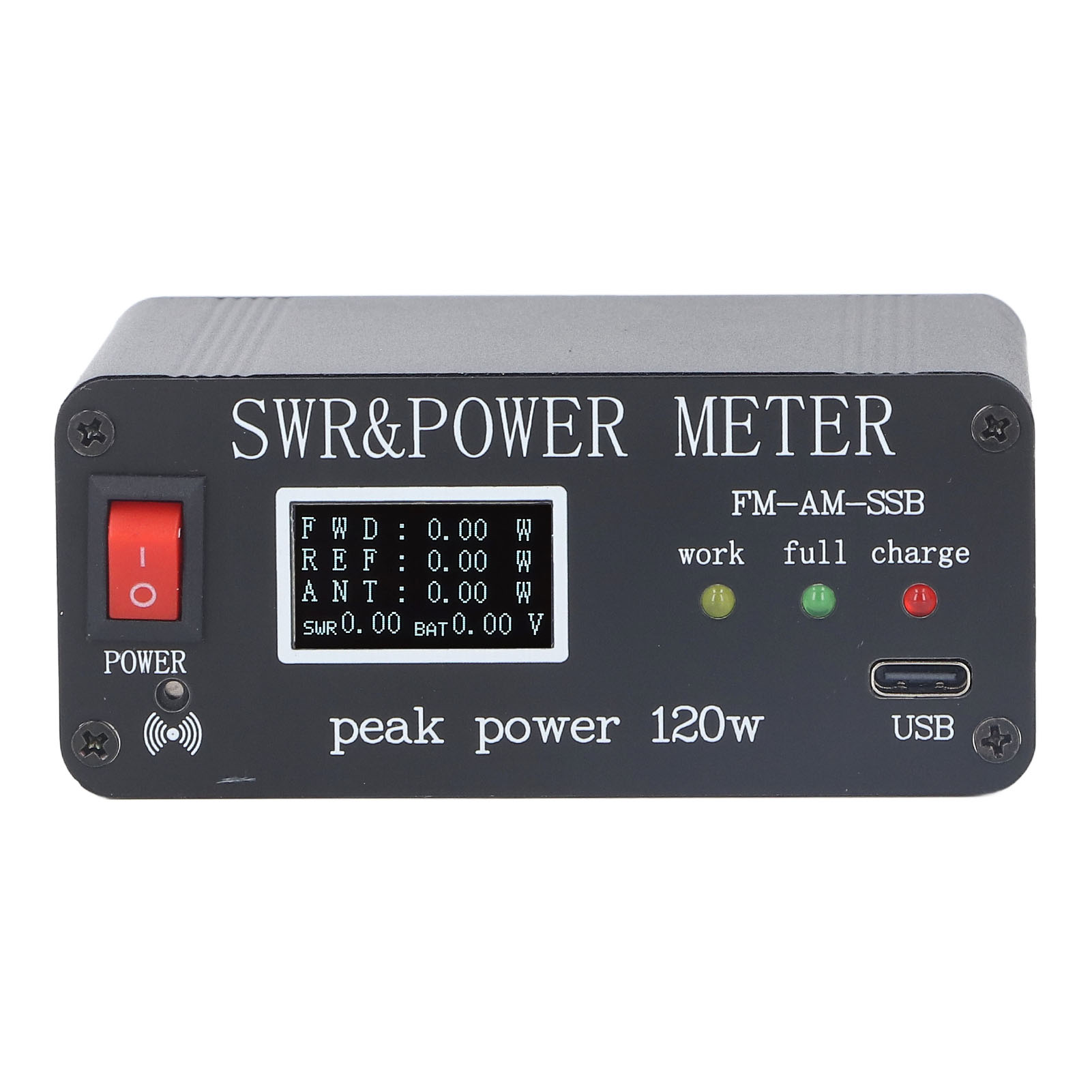 Swr-analysator 1,8-50 Mhz Leistung Und Welle, Oled-bildschirm, Kurzwellenantennentuner, Usb-c-anschluss, Präzise Messung.