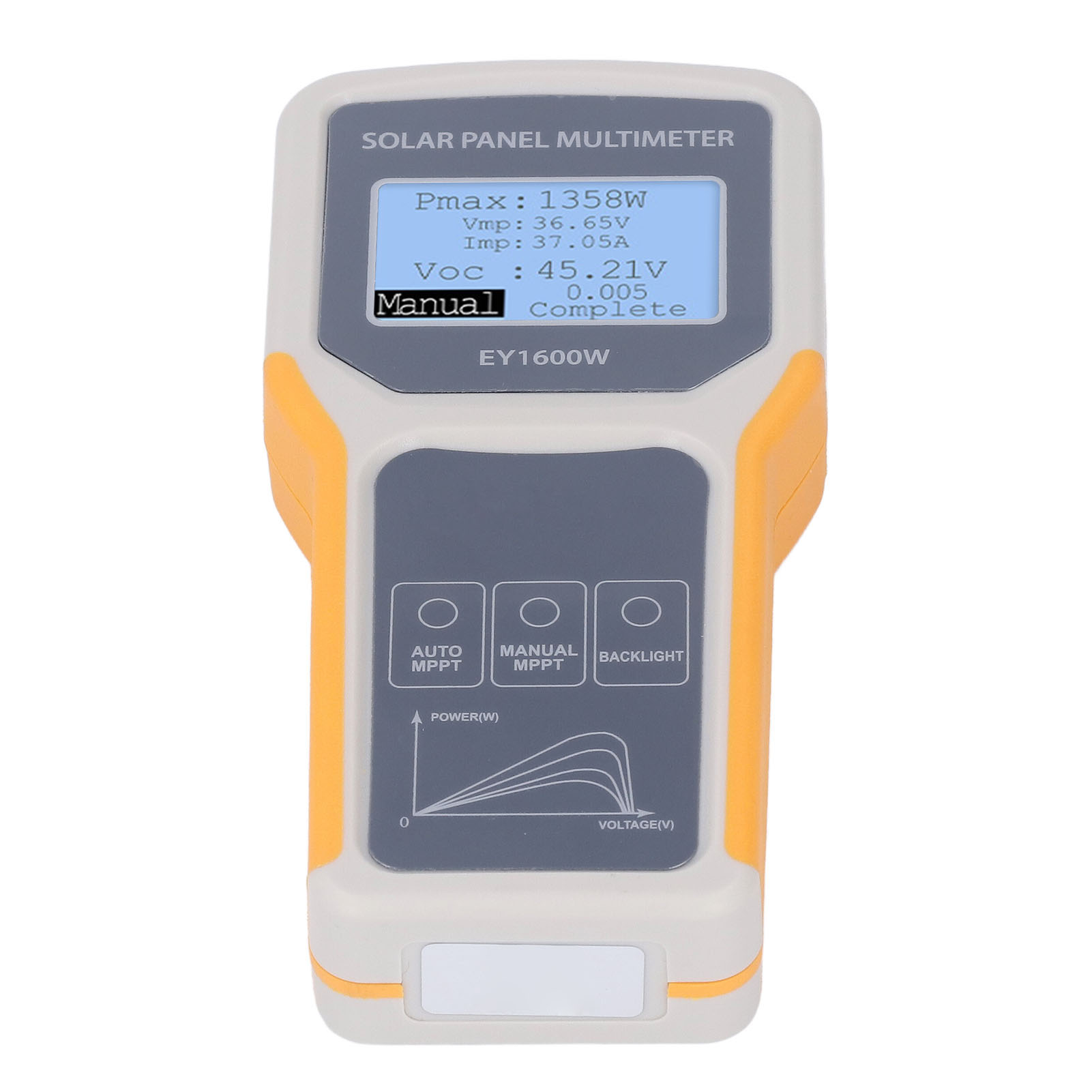 Mppt-solarpanel-tester 5-1600w 0-60a Photovoltaik-multimeter Mit 12-60v Anschlusskabel