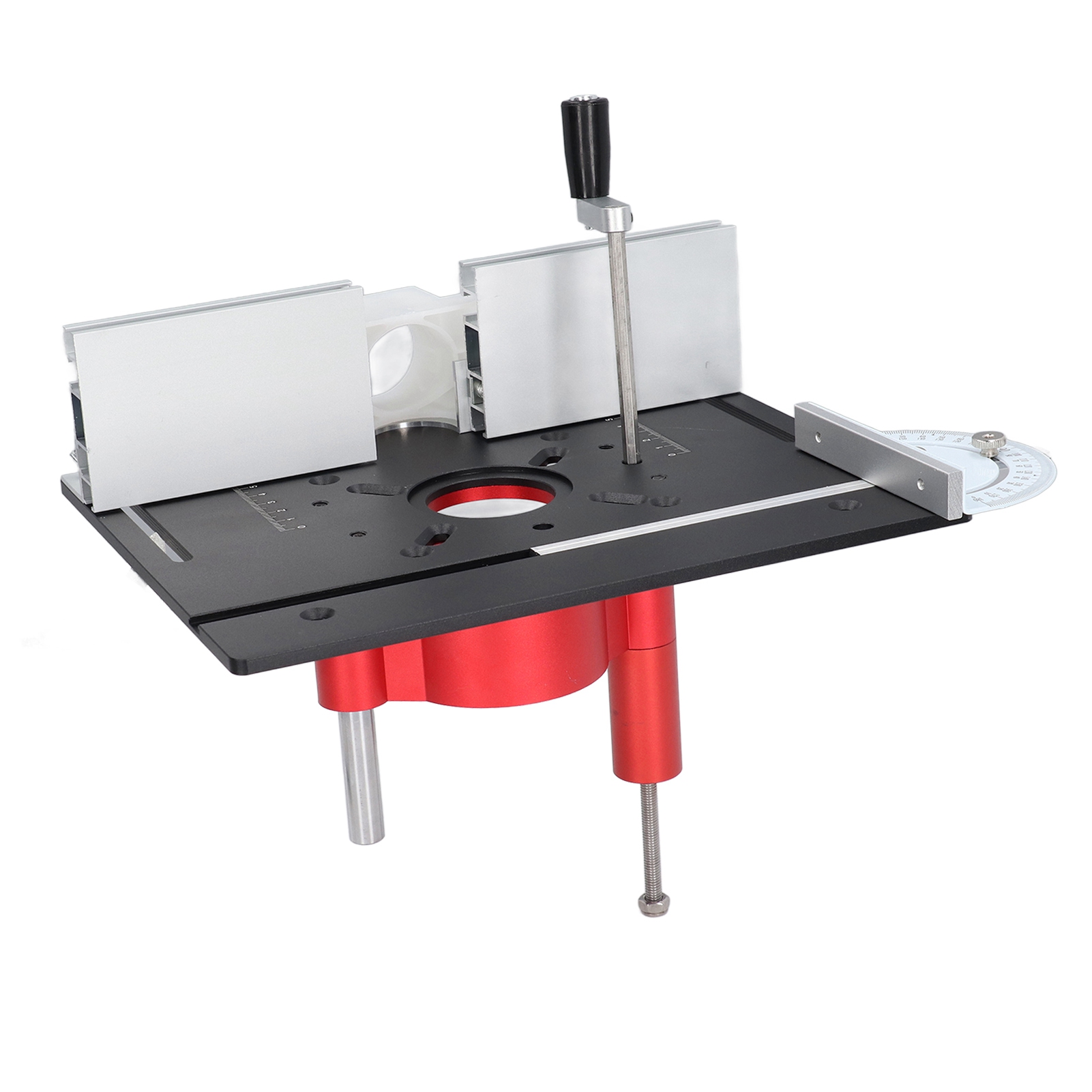 Elektrischer Hubsatz Für Frästisch, Fräseinsatzplatte, Verstellbare Basis, Holz, Fasen, Schneiden, Schwarz