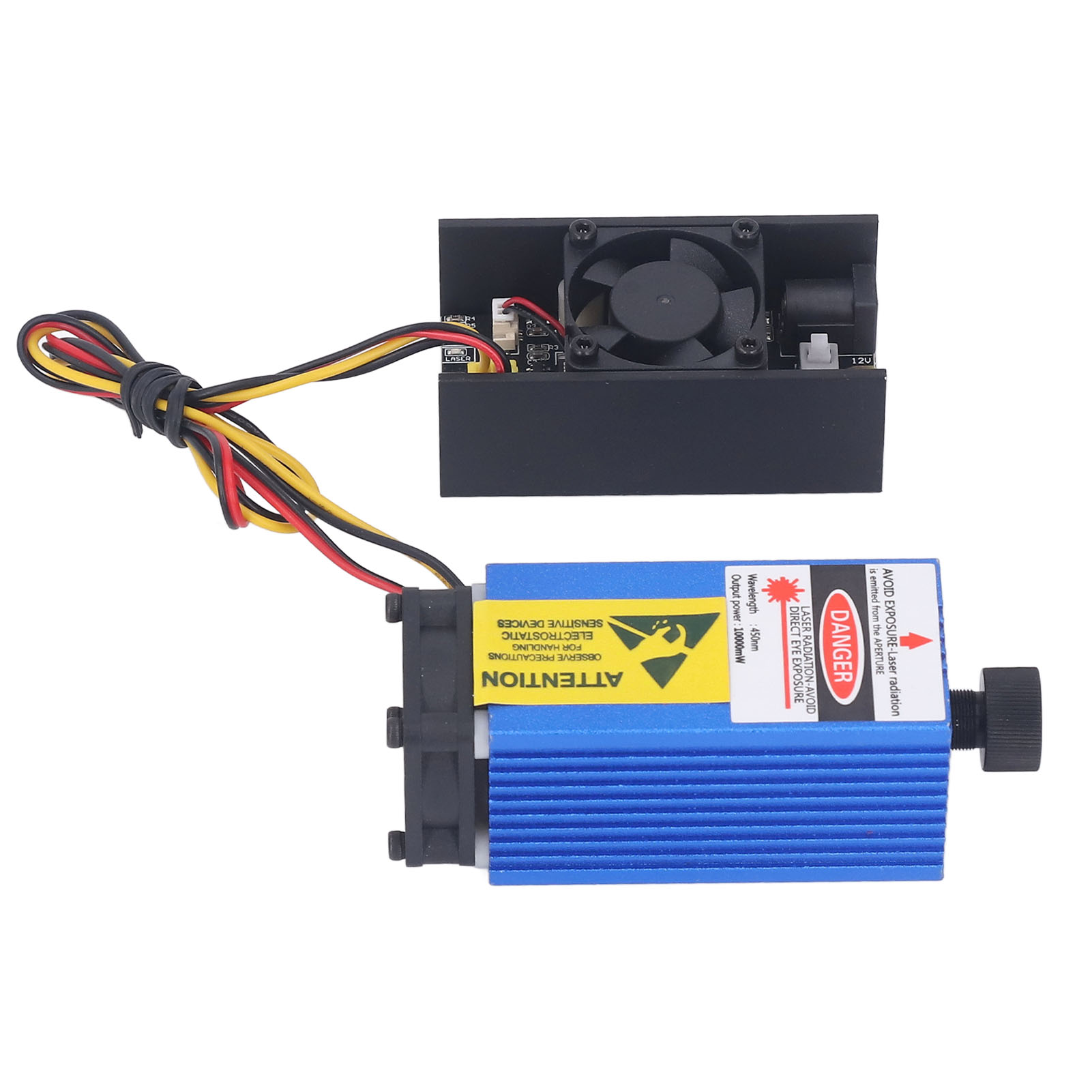 12v 10w Einstellbares Blaues Lasergravurmodul, Präzisionsmarkierkopf Mit Fokussierung, Kompatibel Mit Maschine 3018