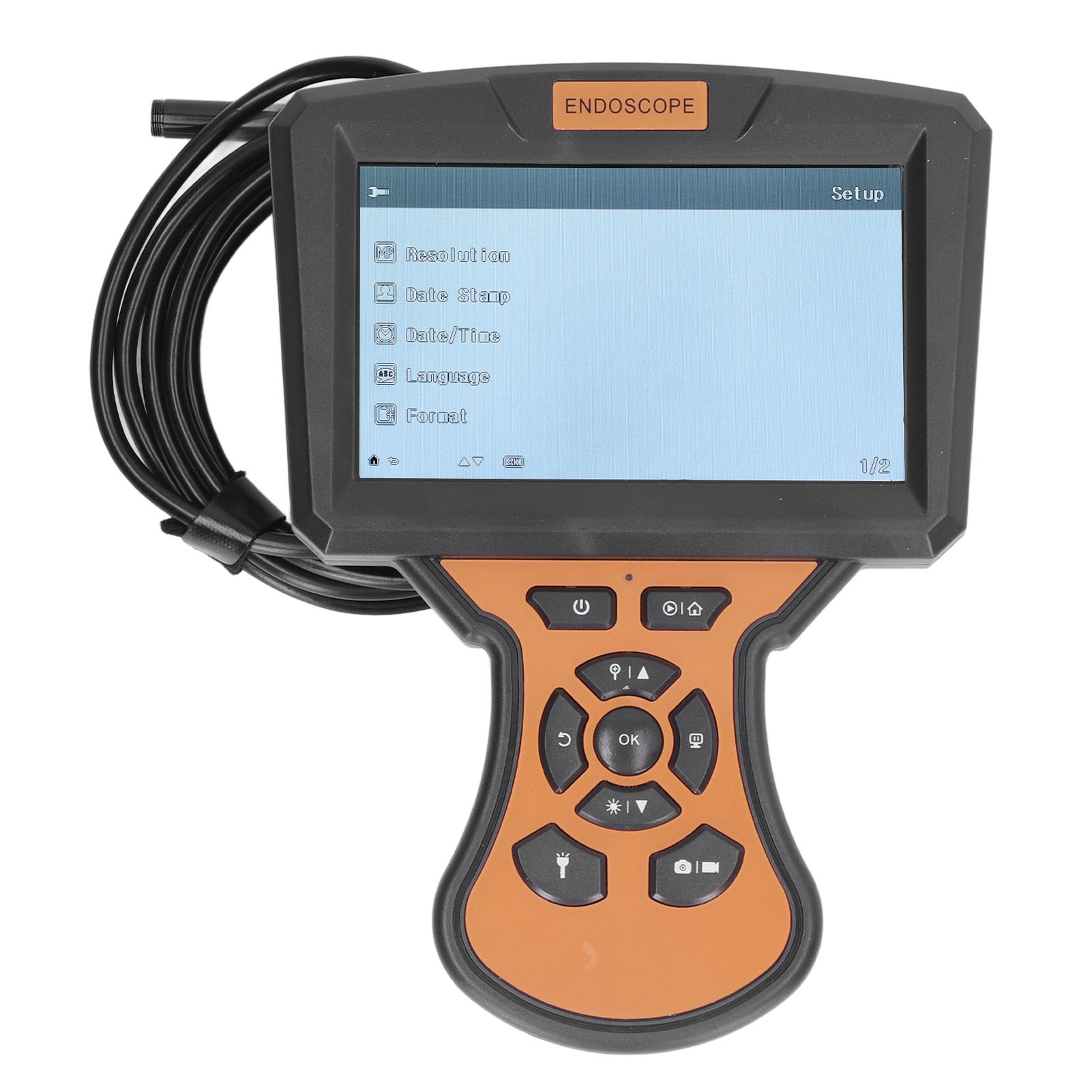 Industrielle Endoskop-inspektionskamera, 5-zoll-hd-1080p-bildschirm, Digitales Boroskop Für Rohre, Ip67 Wasserdicht, 8-mm-objektiv, 10 M / 32,8 Fuß