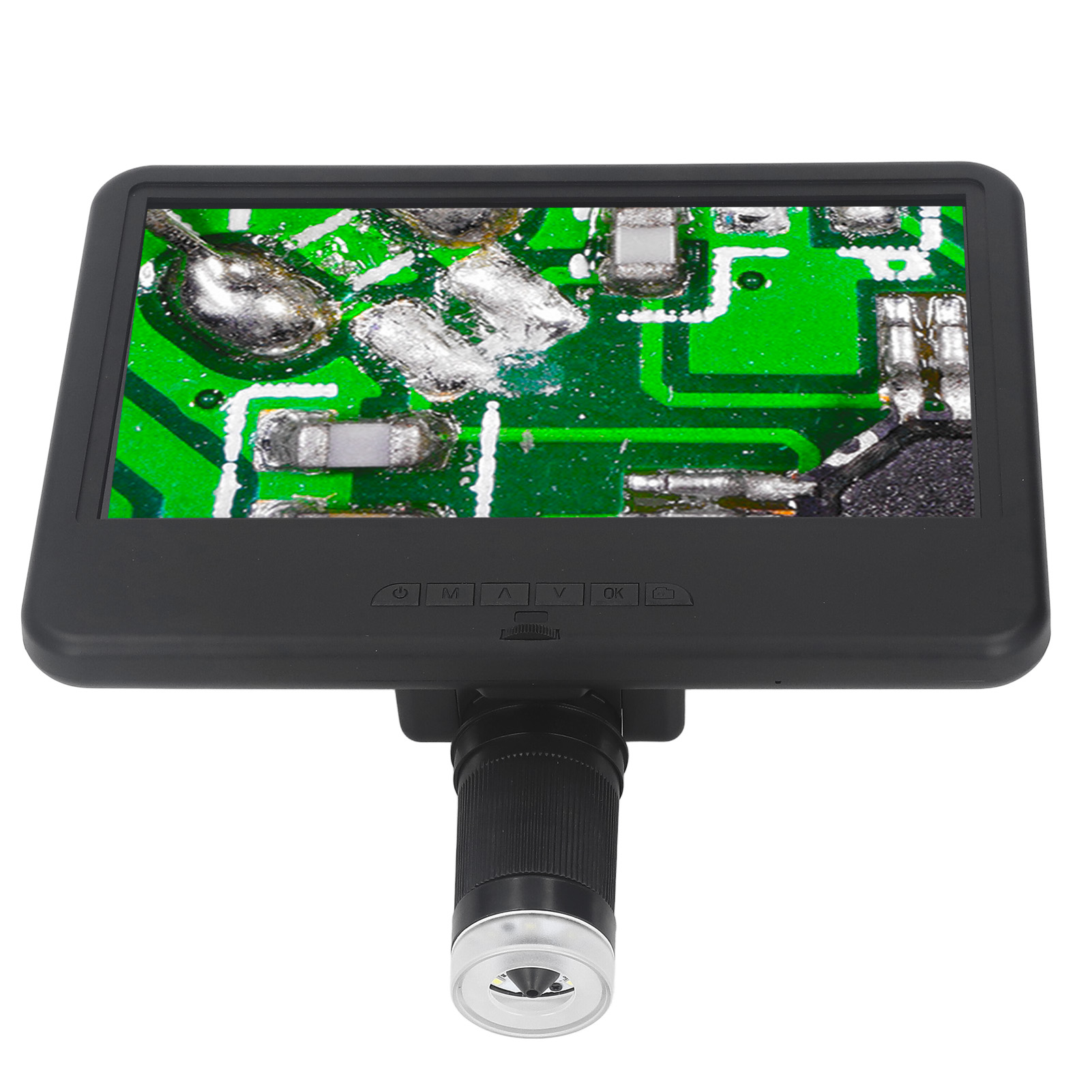 10,1-zoll-lcd-digitalmikroskop Mit Led-beleuchtung, 260-facher Vergrößerung, 2-megapixel-hd-kamera Und Videorekorder Für Industrielle Reparaturen