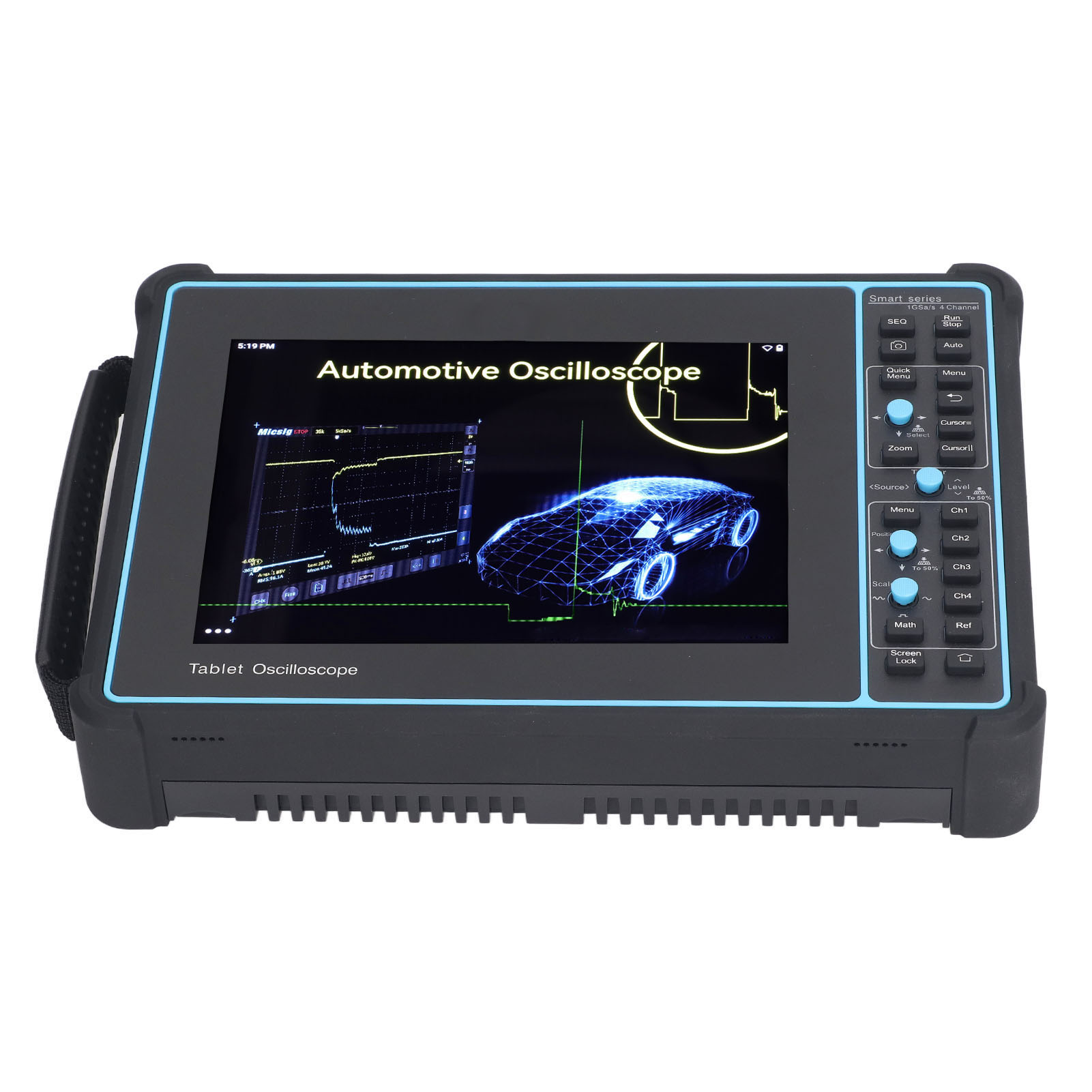 Digitales Oszilloskop-tablet Für Die Fahrzeugdiagnose, 100 Mhz, 4 Kanäle, 70 Mpts, 1 Gsa/s, Lcd-bildschirm, Eu-stecker, 100–240 V
