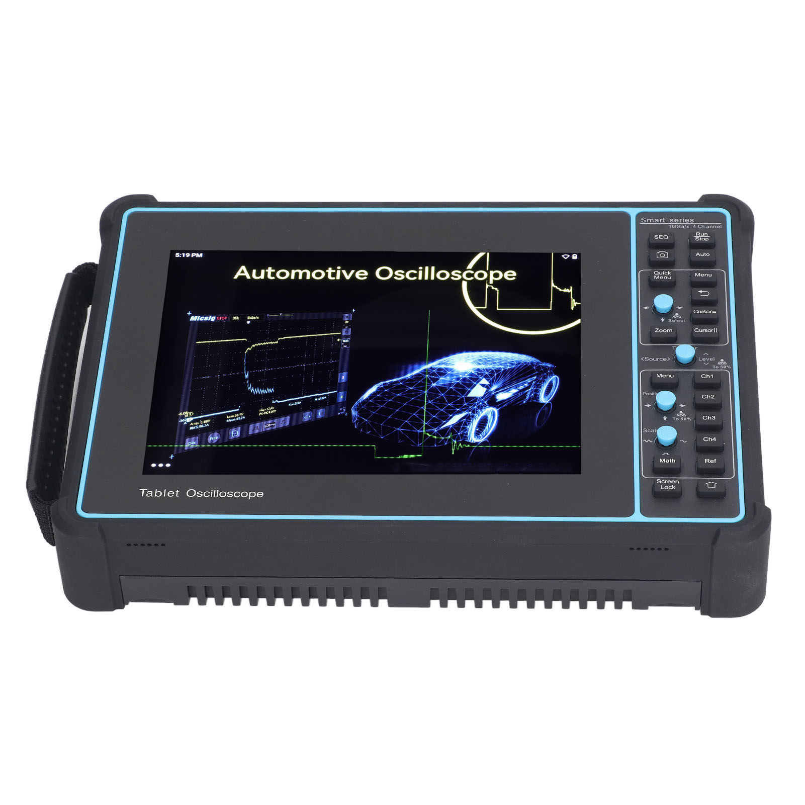 Digitales Kfz-oszilloskop (100 Mhz, 70 Mp, 4 Kanäle), Android-auto-tablet, 100–240 V Eu-stecker, Elektronische Diagnose
