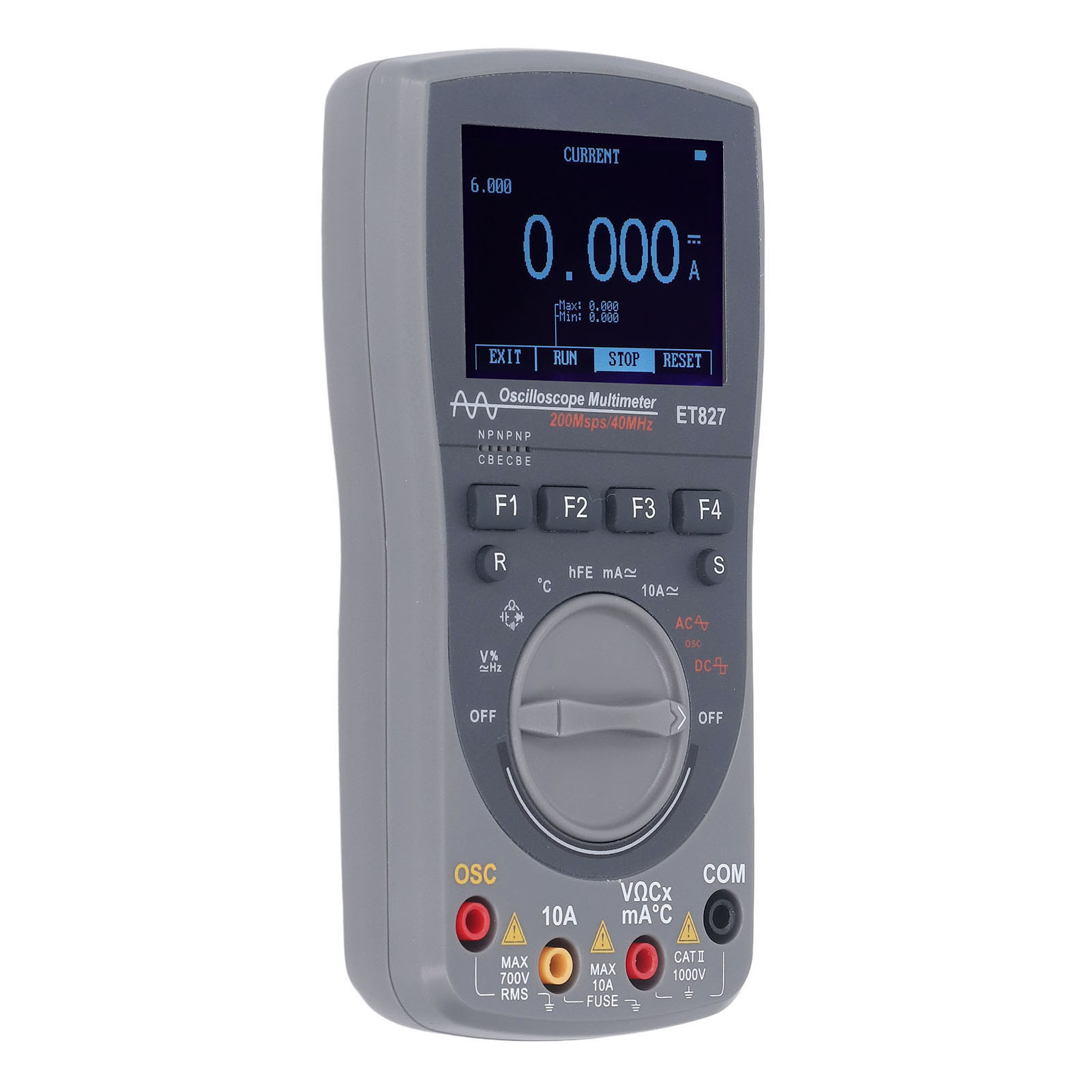 40-mhz-multimeter-oszilloskop, 200 Ms/s Abtastrate, Automatischer Wellenformmodus, Tragbarer Signaltester