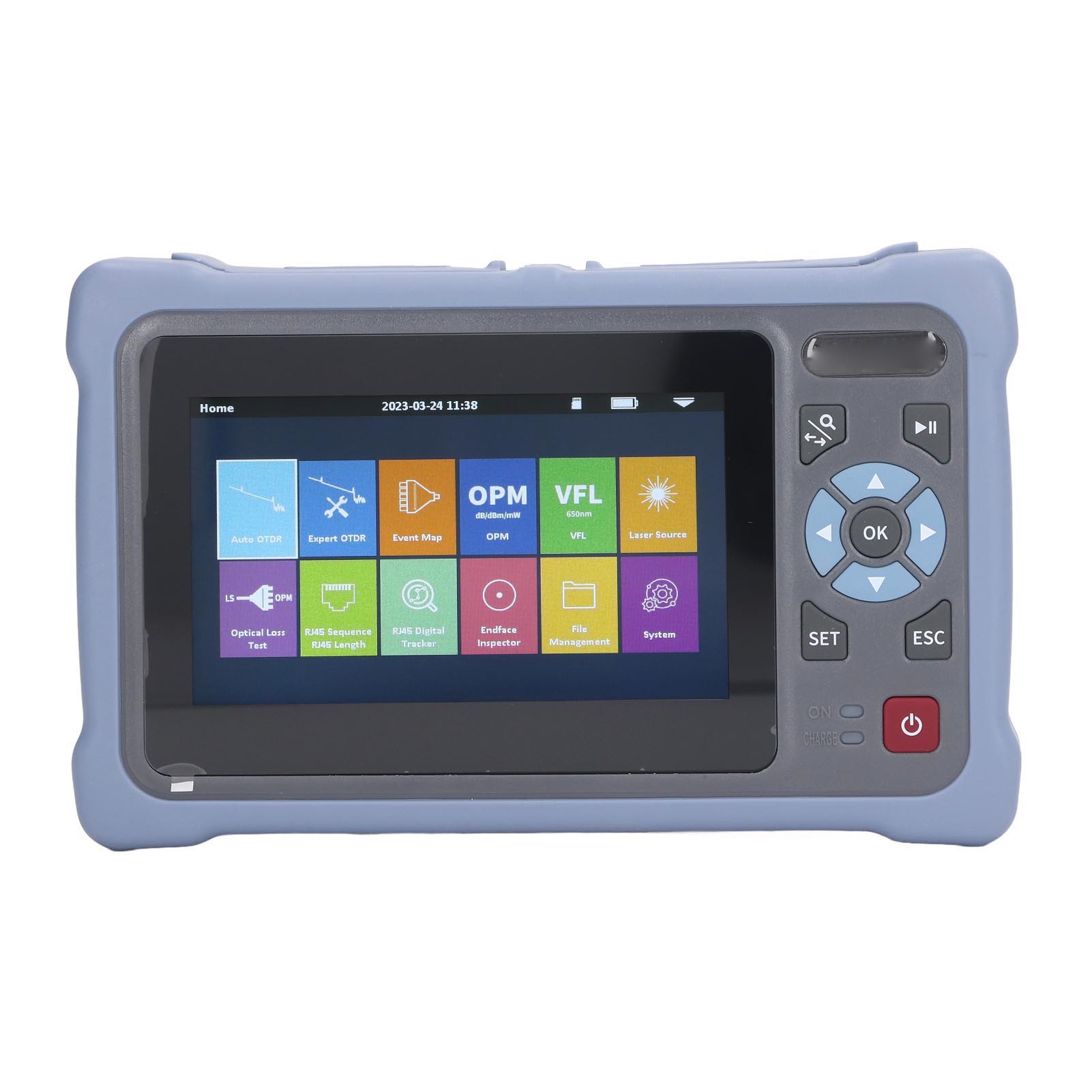 Optisches Otdr-tester (1550 Nm) Mit Zeitbereichsreflektometer, 4,3-zoll-bildschirm Und Automatischer Fasermessung
