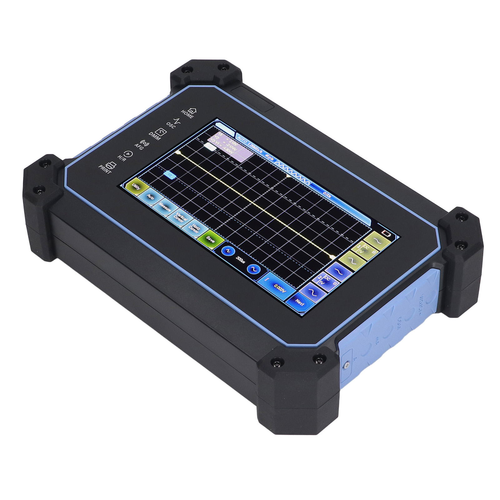 Tragbares 2-kanal-digitaloszilloskop (110 Mhz), Touchscreen, Abtastrate 250 Msa/s, Set Mit 100–240-v-eu-stecker, Kompakter Signaltester