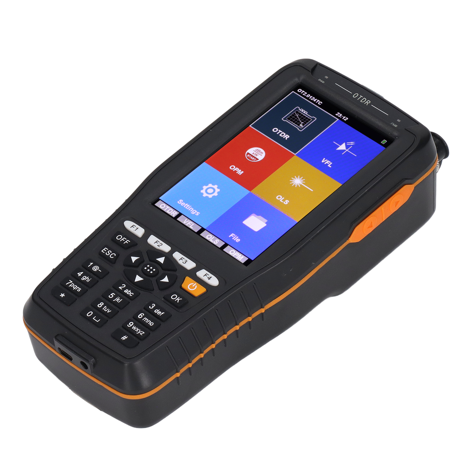 4-in-1 Otdr-lichtwellenleiter-reflektometer-tester Mit Lichtquelle Und Optischer Fehlerortung, 3,97-zoll-bildschirm, 100–240-v-eu-stecker