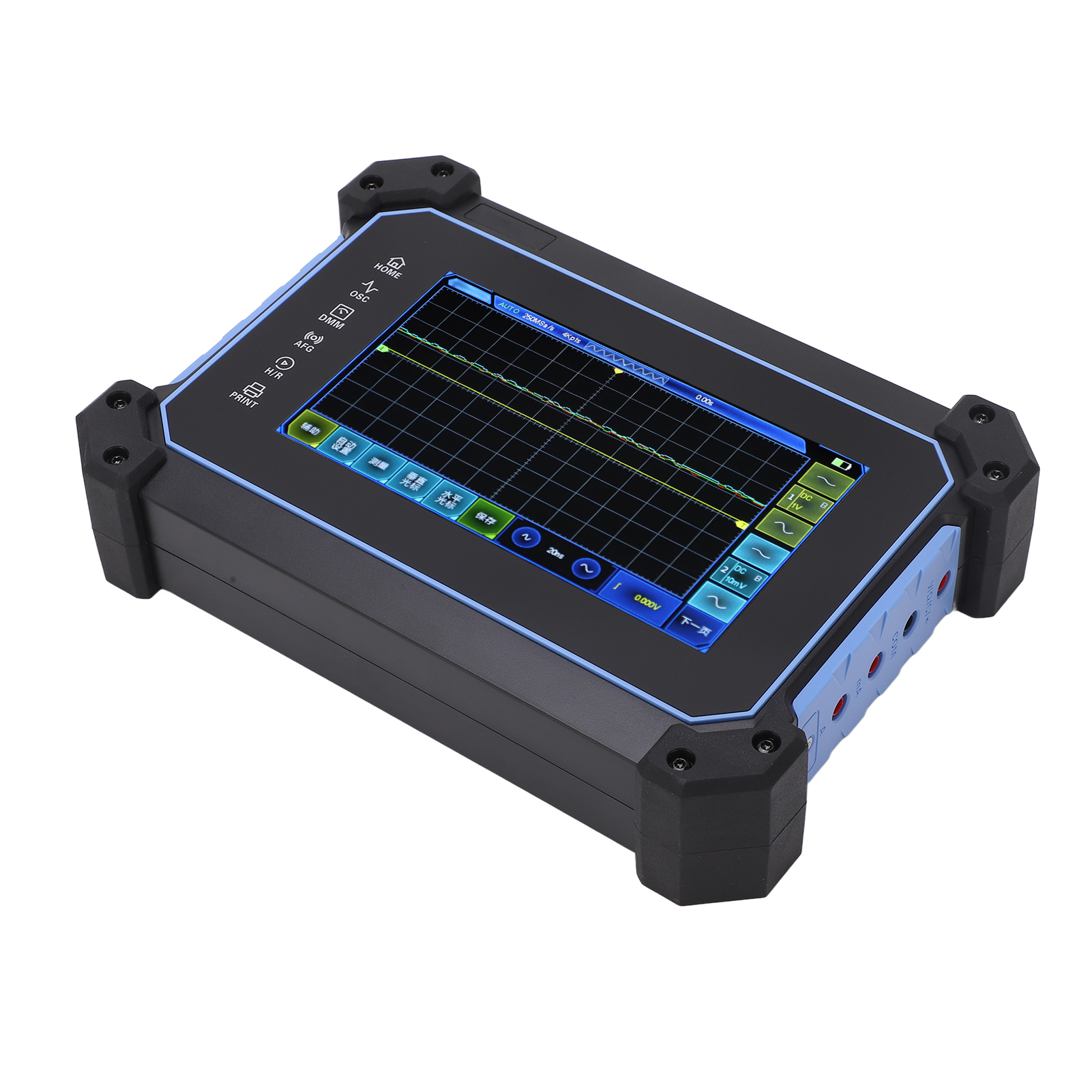 4-kanal-digitaloszilloskop Mit Multifunktionsmultimeter, Voll-touchscreen, Ac 100-240v, Eu-stecker, Präzise Messung Für Elektronik Und Fehlersuche.