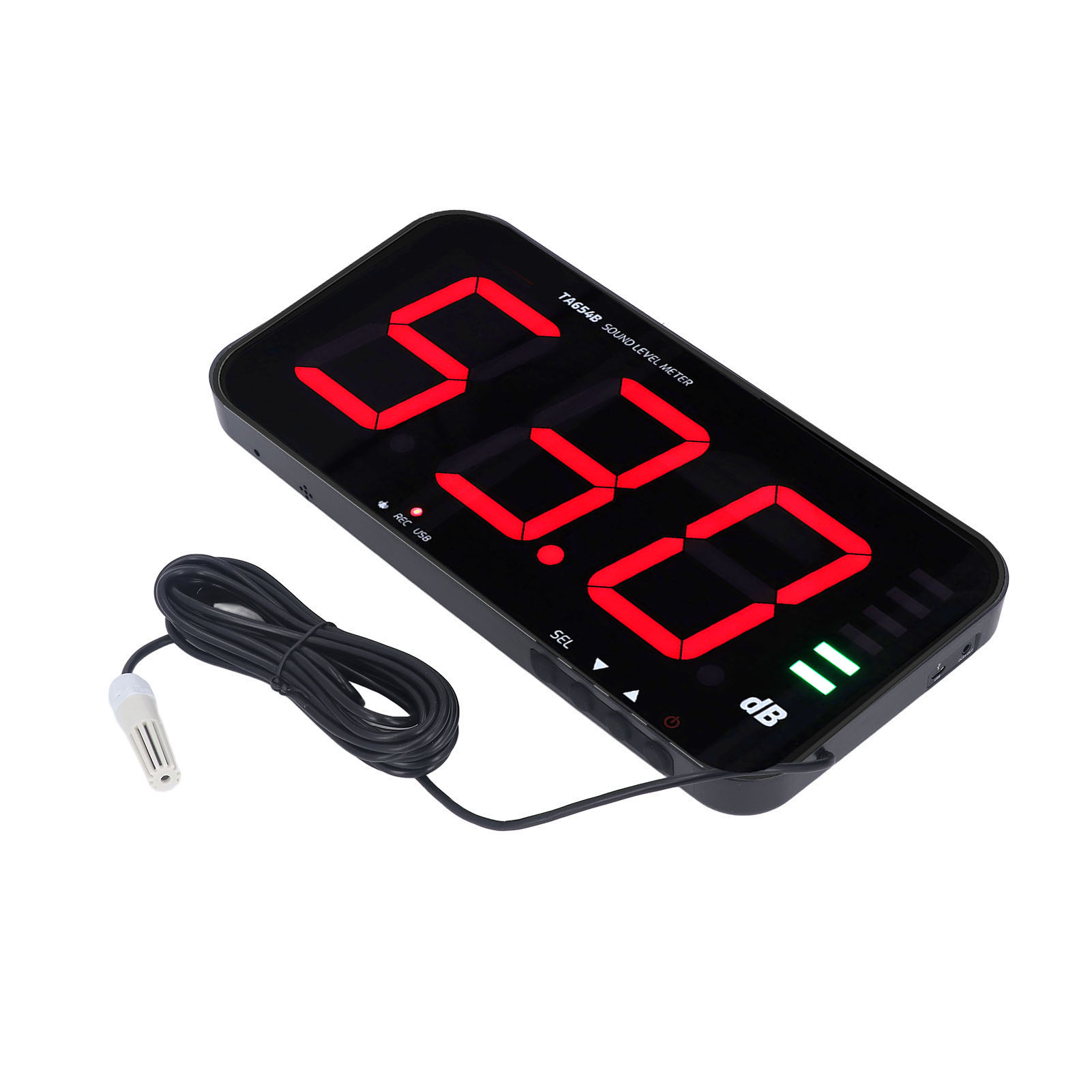 13-zoll-wand-schallschutzgerät, Digitales Schallpegelmessgerät Ta654b Mit Alarmfunktion, Umgebungs-dezibelanzeige, Lcd-bildschirm, Echtzeit-schallpegelmessung.