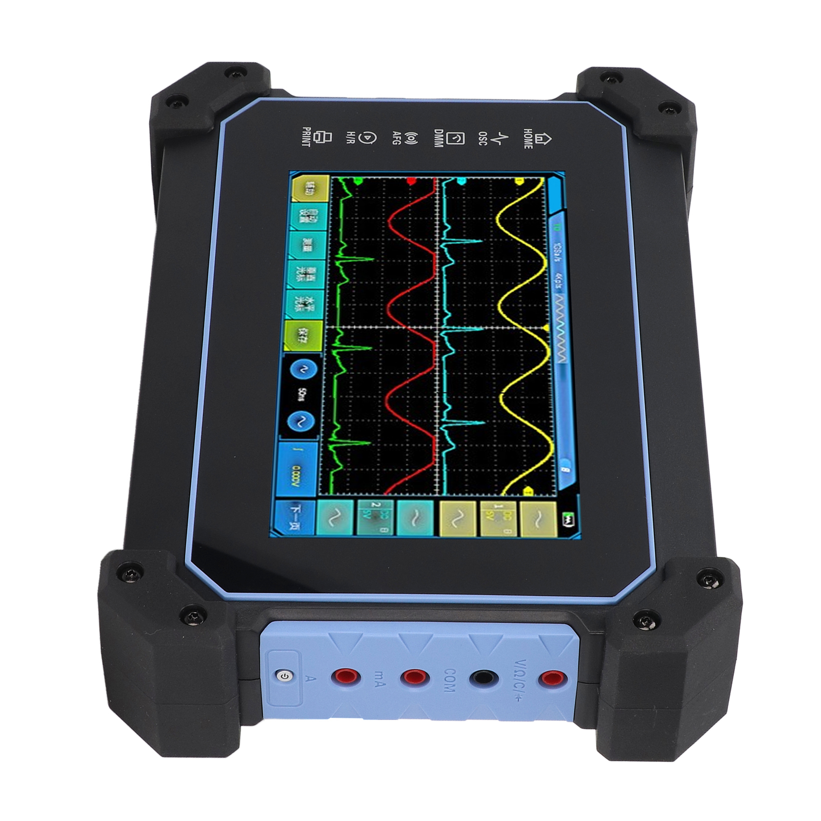 Hantek 4-kanal-digitaloszilloskop (250 Mhz), Multifunktions-touchscreen, Tablet, 100–240 V, Eu-stecker