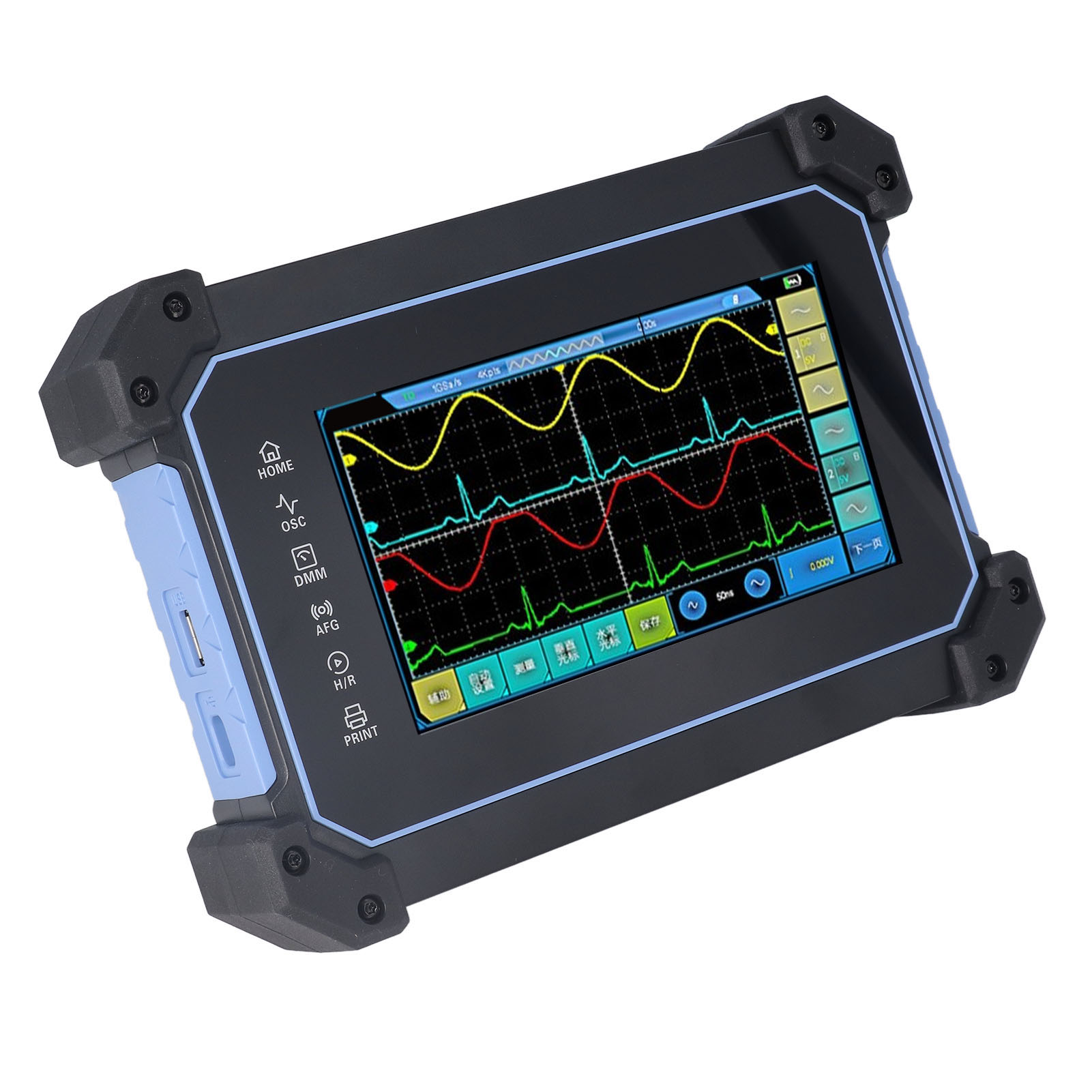 2-kanal-digitaloszilloskop (110 Mhz), Multifunktions-touchscreen, Messgerät (100–240 V Wechselstrom), Eu-stecker