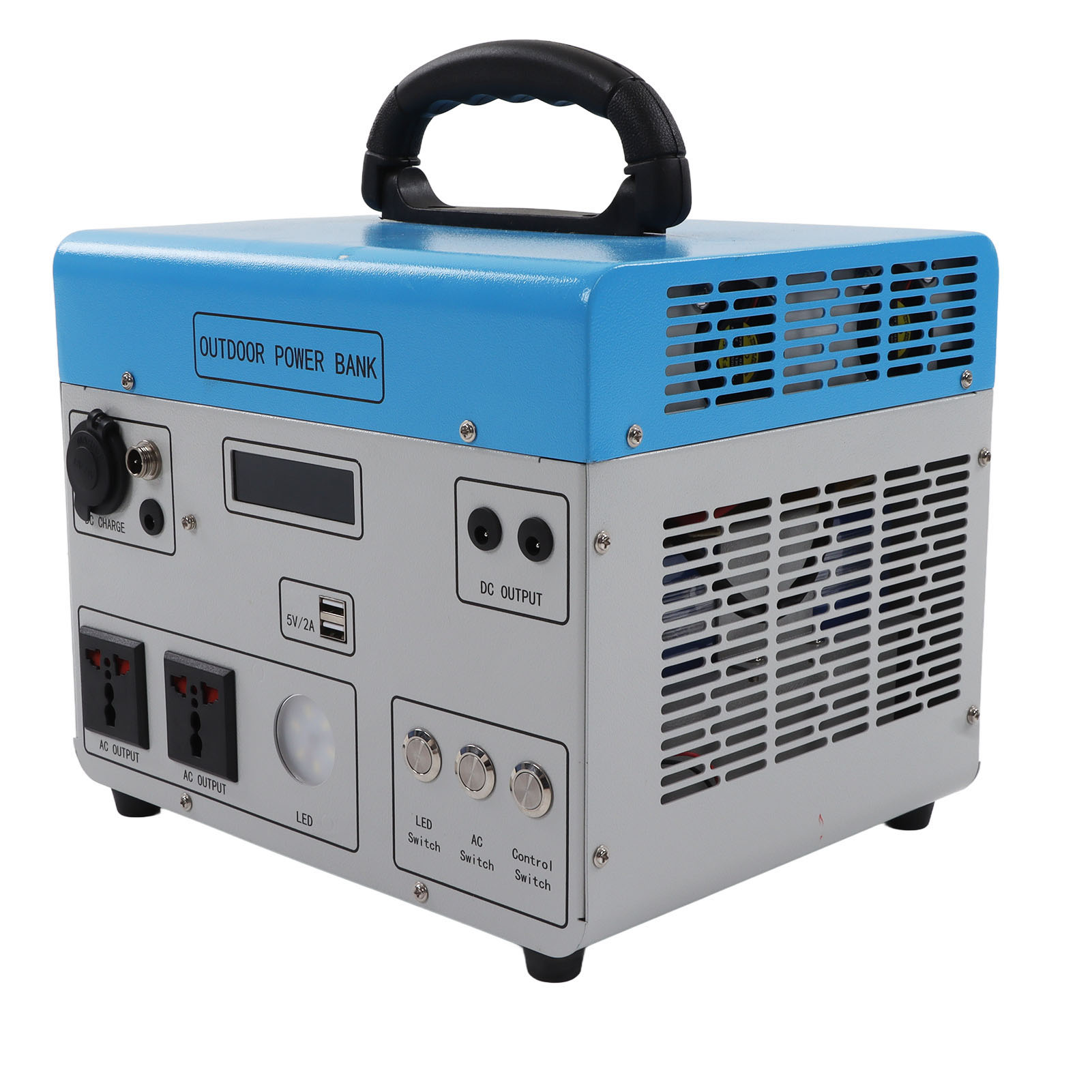 Tragbare 500-w-powerstation, 100–220 V Ac/dc-usb-ausgang, Outdoor-powerbank Für Auto/wohnmobil, Eu-stecker, Solar-notstromaggregat