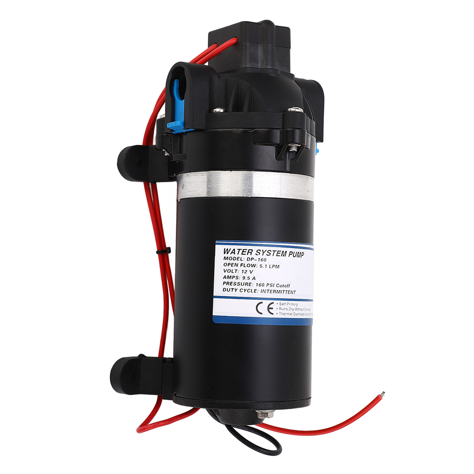 Hochdruck-membranpumpe 160 Psi, 12 V Dc Wasserförderpumpe, Fördermenge 5,1 L/min, Saughöhe 3 M, 12-volt-motor, Für Wohnmobile, Boote, Bewässerung.