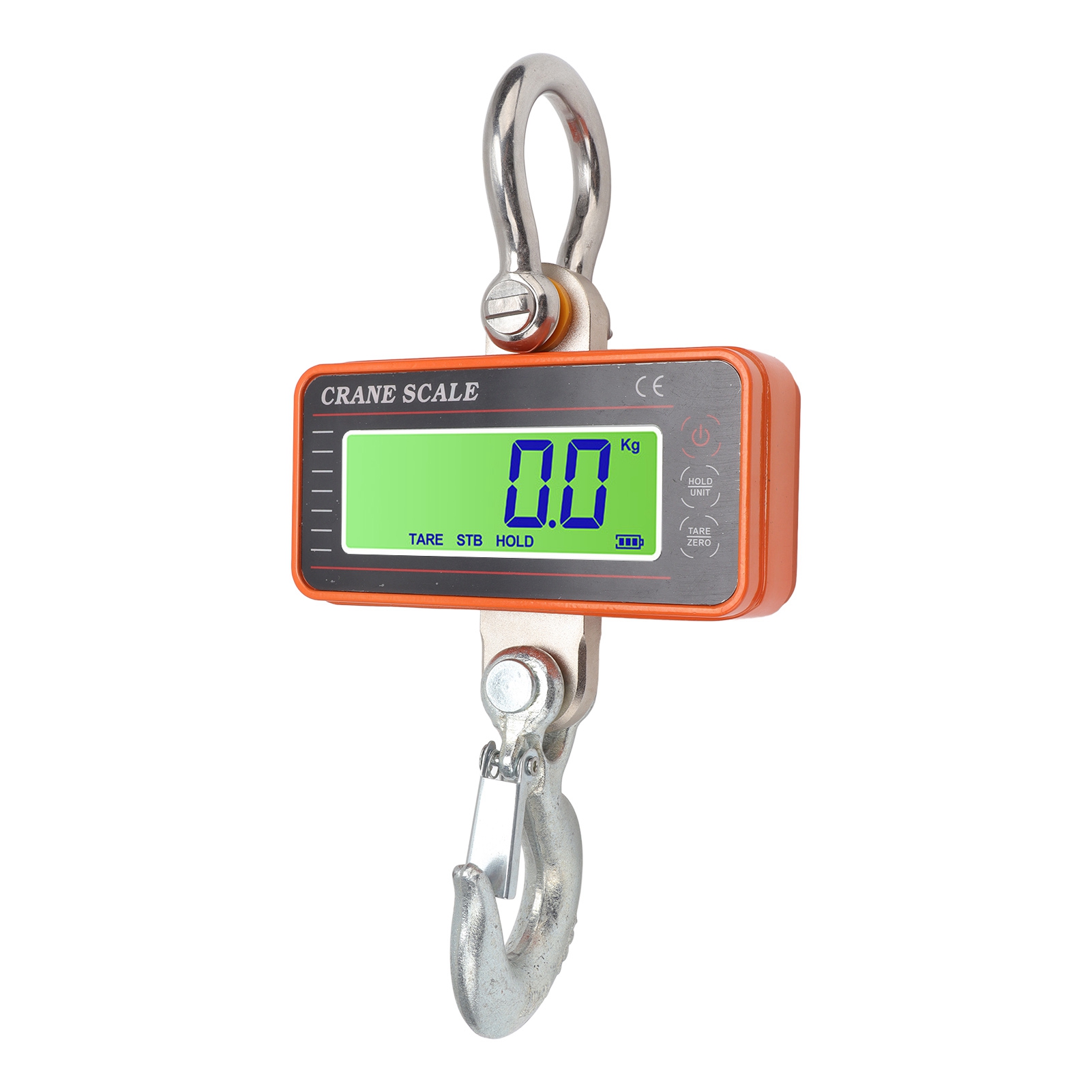 Elektronische Baustellenwaage 1500 Kg/3000 Lb, Robuster Digitalkran Mit Fernbedienung, Orangefarbenes Led-display, Industriehaken Für Schwere Hebearbeiten.