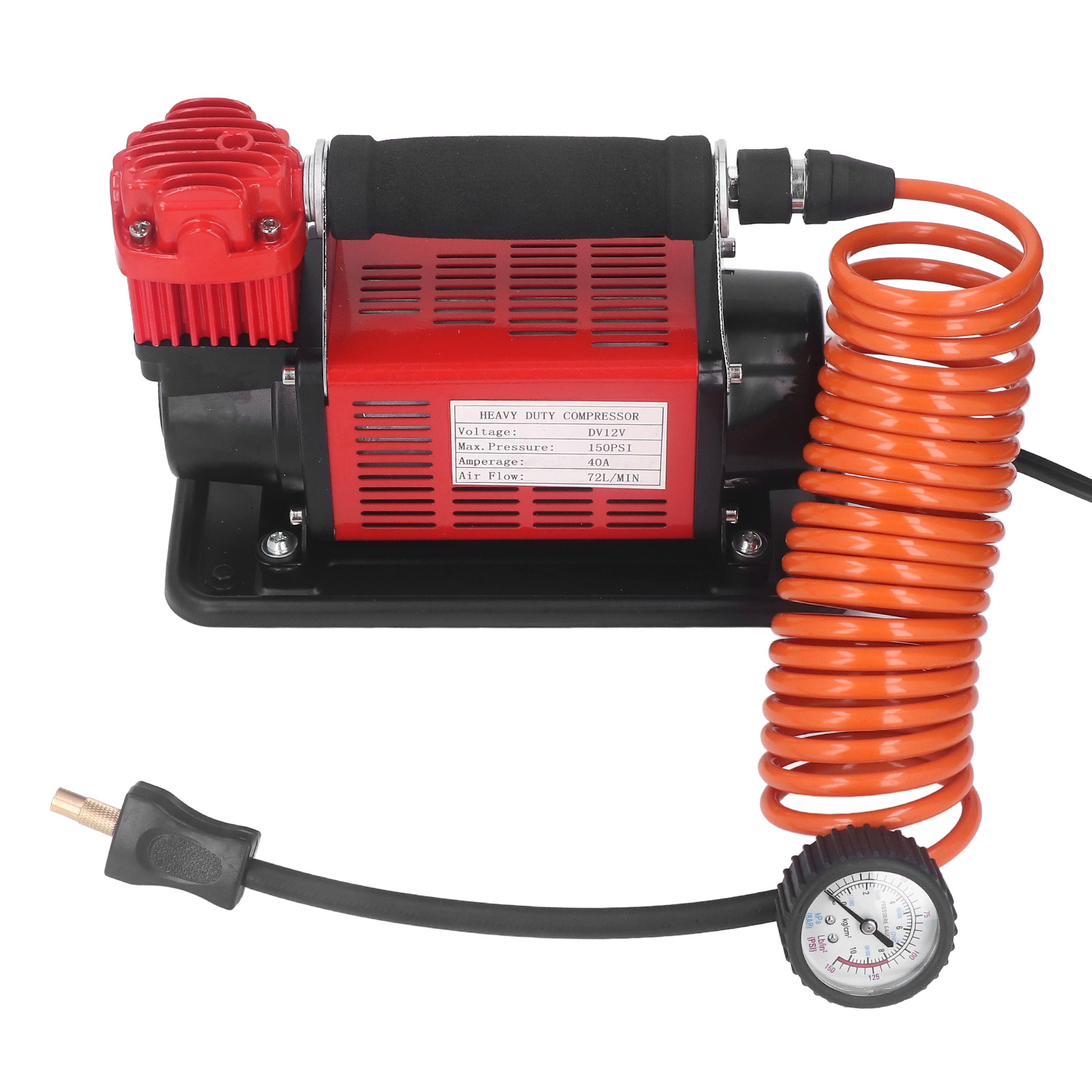 Hochleistungsfähiger, Tragbarer 12v 400w Zweizylinder-luftkompressor Zum Aufpumpen Von Auto- Und Lkw-reifen, Langlebiger Hochdruck-luftkompressor Mit Integriertem Manometer
