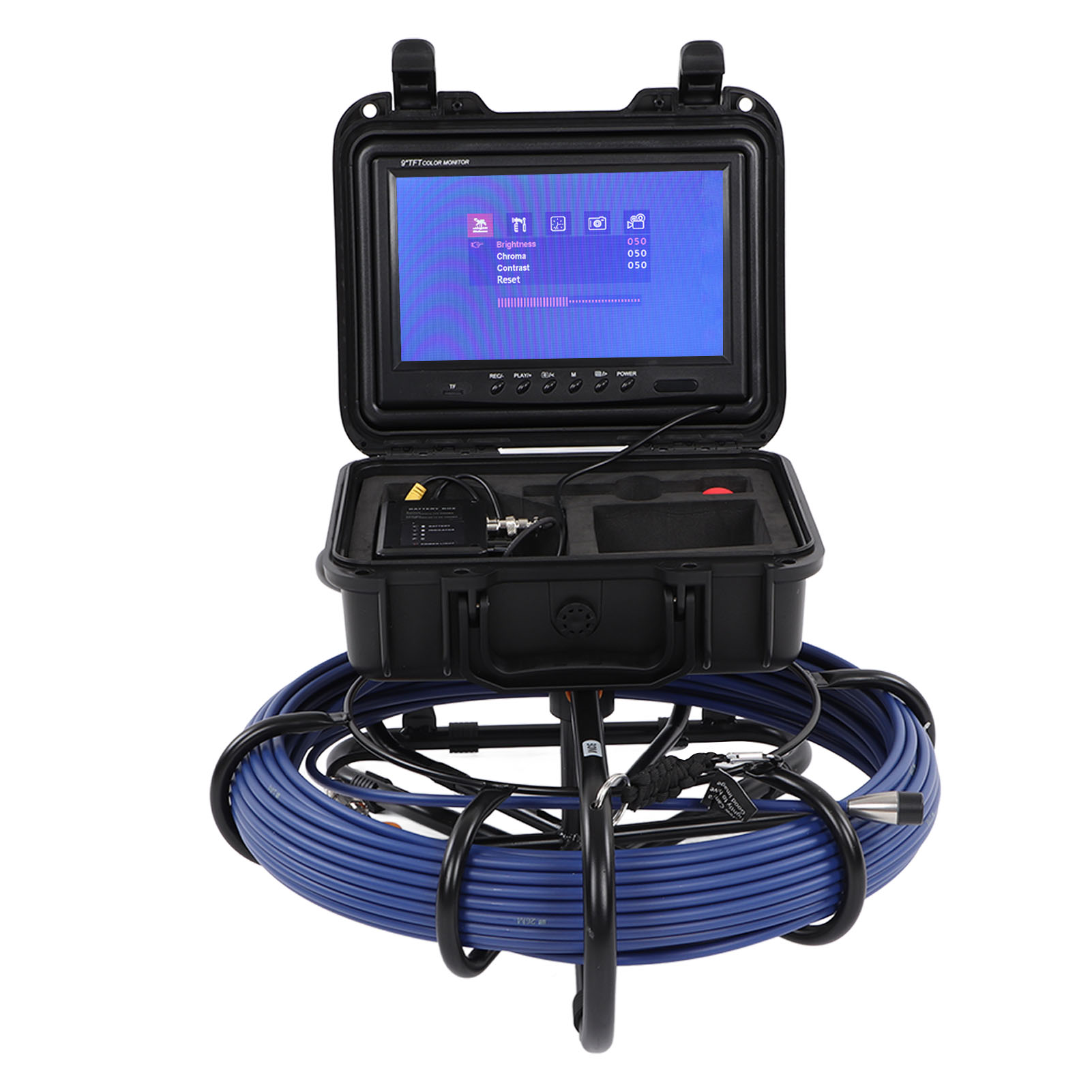 9-zoll-rohrinspektionskamera, Flexibler Hd-lcd-bildschirm, Rohrkamera Mit Led Für Abwasserkanäle Und Kläranlagen, 12 V Dc