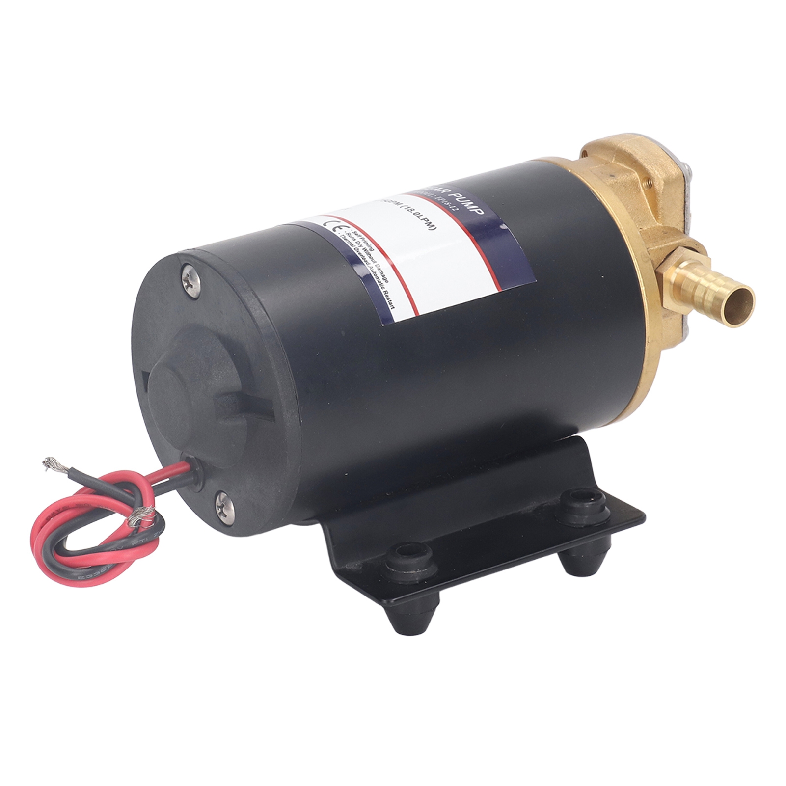 Selbstansaugende Zahnradpumpe, Messinggehäuse, Gummifuß, 18 L/min (4,75 Gpm), Elektrische Flügelzellenpumpe