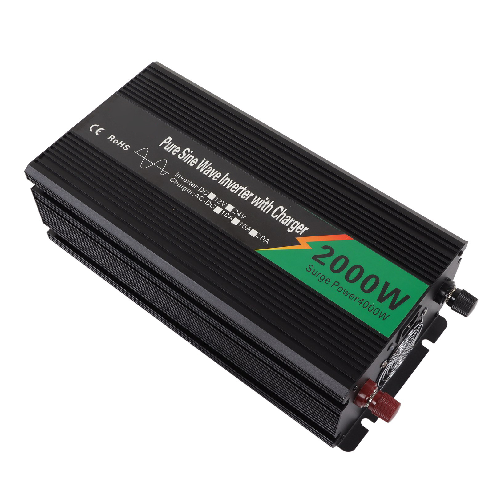 Reiner Sinus-wechselrichter 12 V Auf 220 V Mit Digitalanzeige, 2000 W, Eu-stecker, Für Kühlschrank, Wohnmobil Und Freizeitfahrzeug
