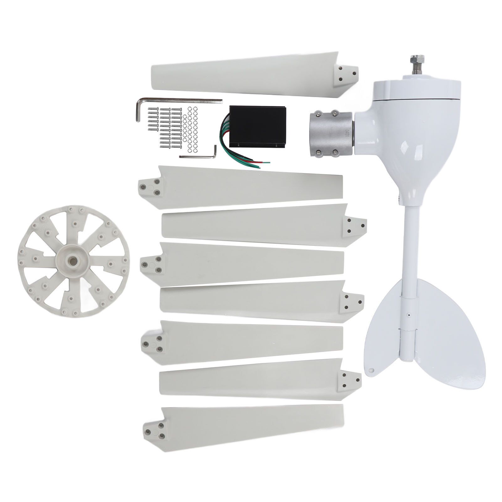 700-w-8-blatt-windturbine, 24-v-generator Mit Mppt-regler Für Haus Und Wohnmobil