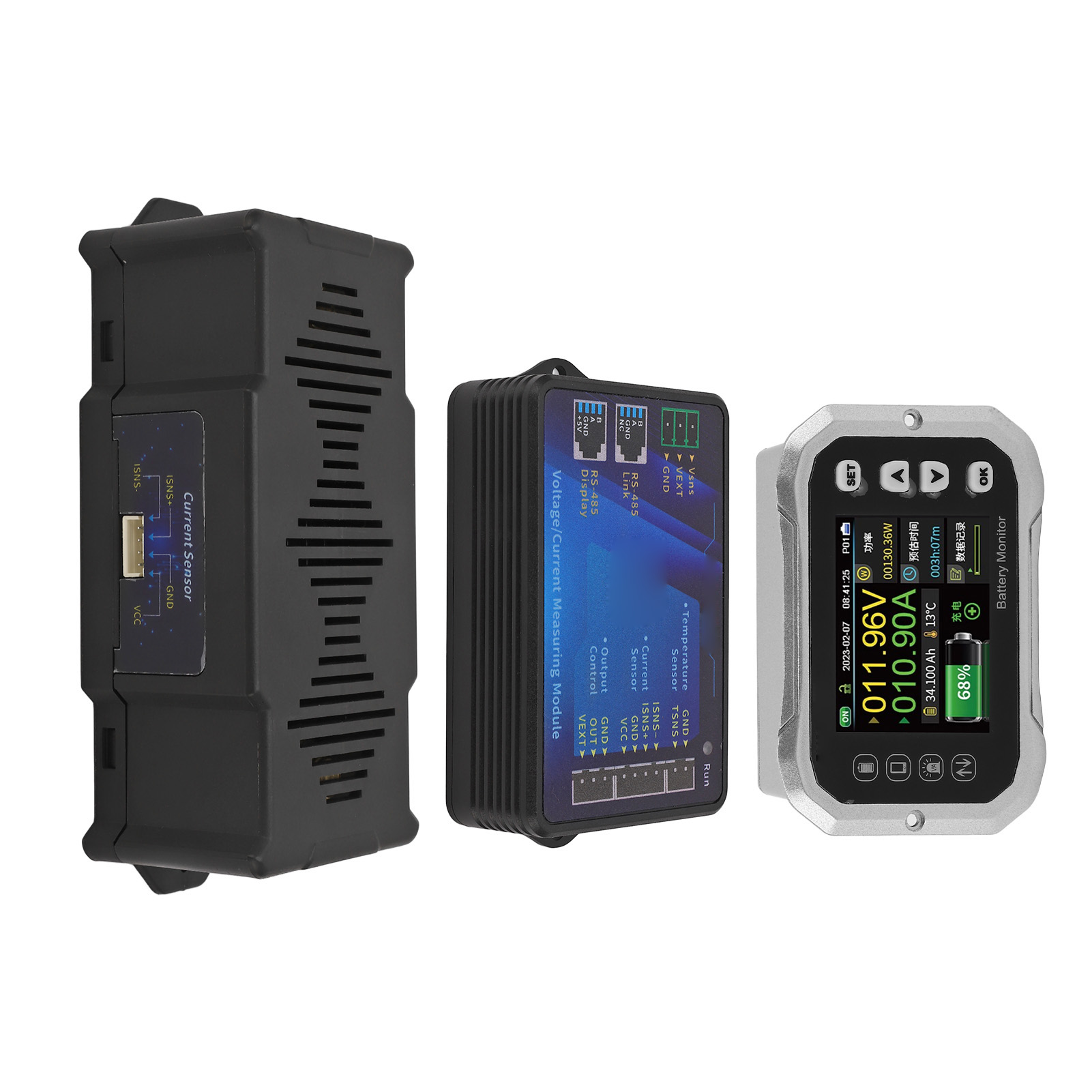 400-a-batteriemonitor Mit Shunt, Spannungs- Und Stromprüfer, Coulometer Für Lithiumbatterien, 2,4-zoll-farb-led-bildschirm