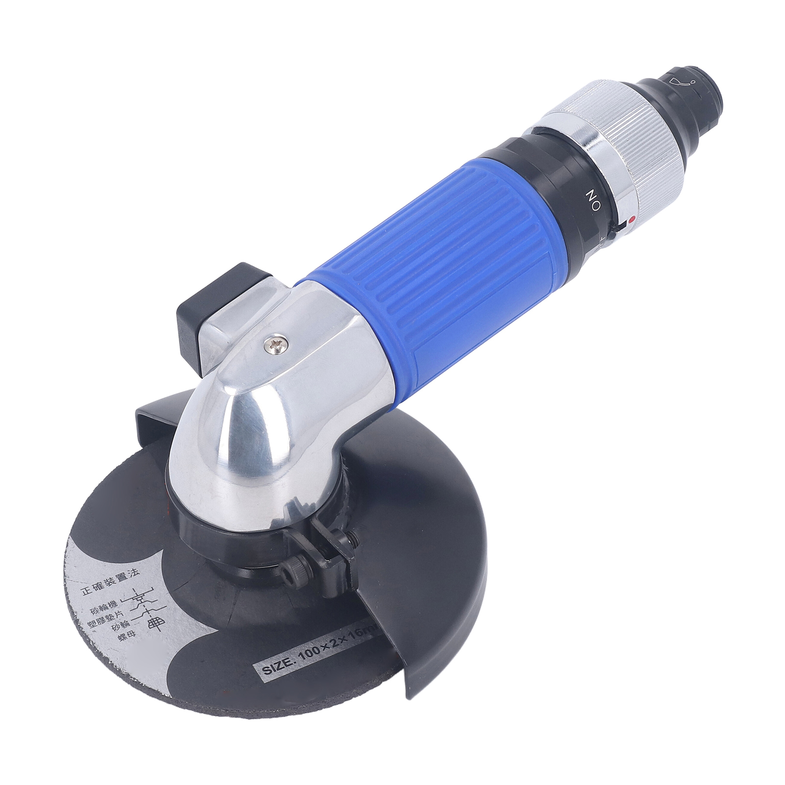 Druckluft-winkelschleifer (100 Mm), 11.000 U/min, Industriepolier-/schleifmaschine, 1/4-zoll-anschluss, Sicherheitsschalter, Druckluftwerkzeug