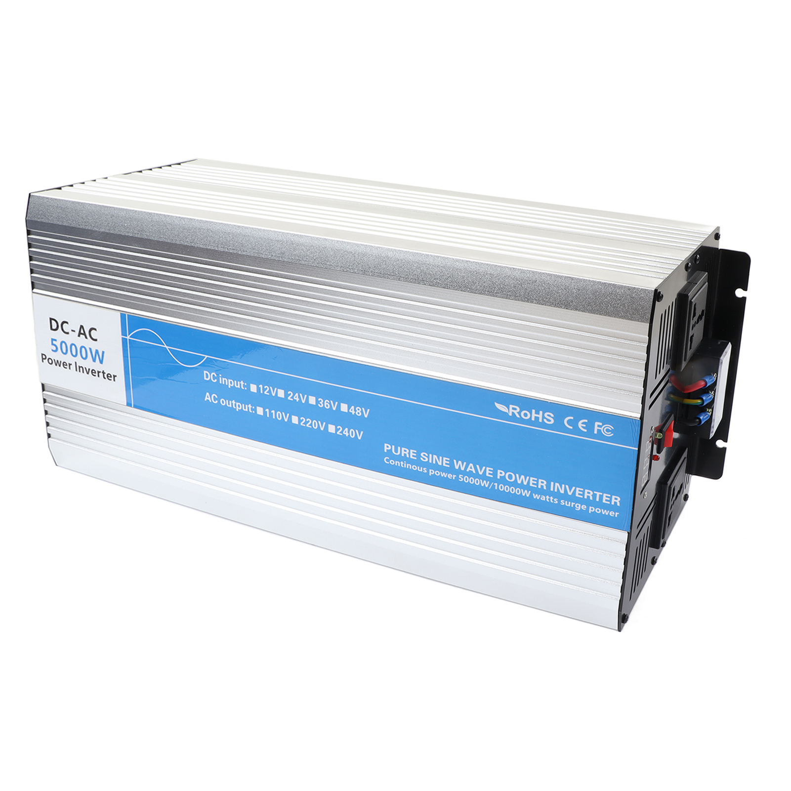 5000-w-sinus-wechselrichter, 2 Ac-steckdosen + 5-v-2,1-a-usb-anschlüsse, Digitale Led-anzeige, 10 Kw Spitzenleistung, 12-v-dc-eingang, 220-v-ac-ausgang, Kfz-spannungswandler