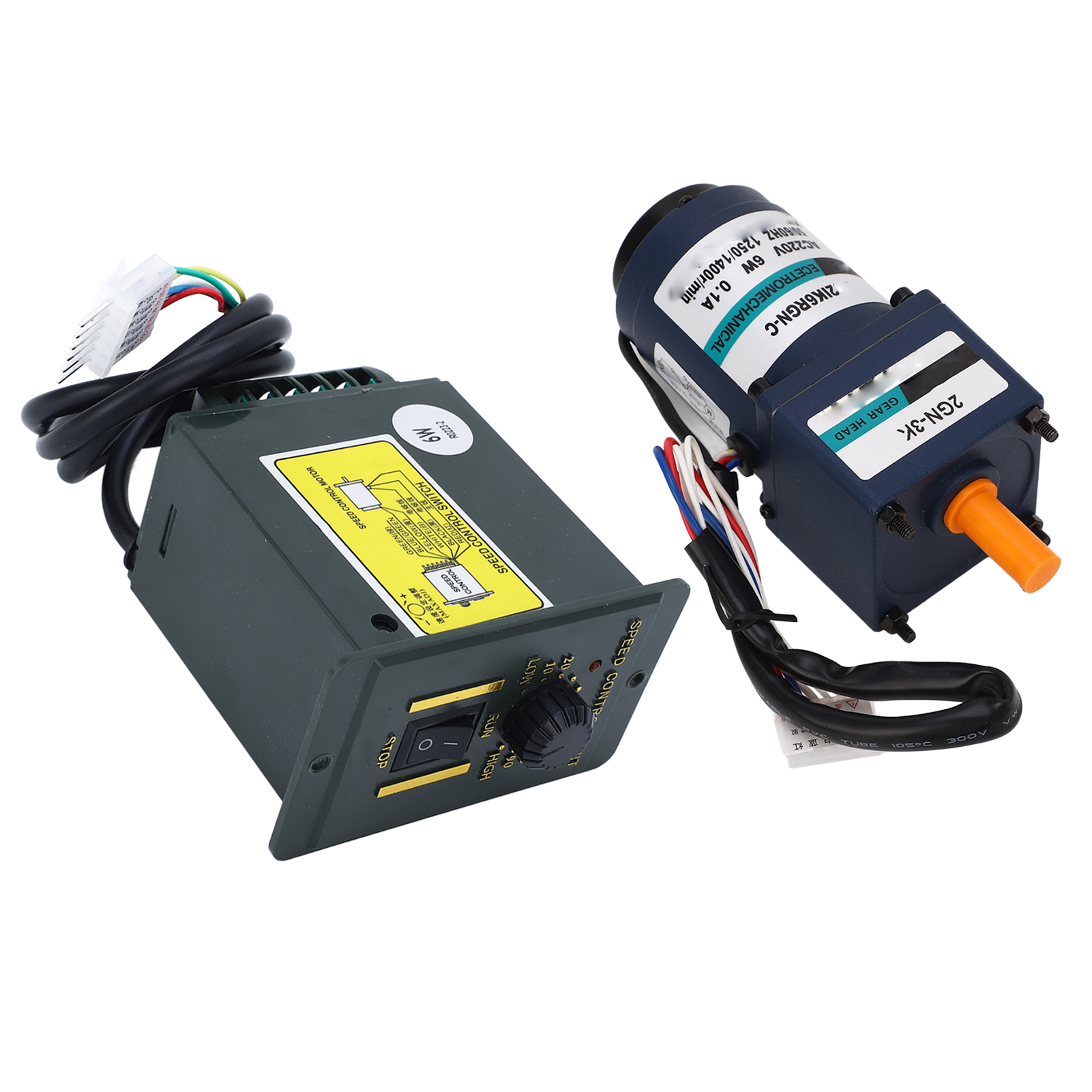 220-v-wechselstrom-getriebemotor Mit Steuerung, Einphasig, Drehzahlvariables Untersetzungsgetriebe, 6 W, 1400 U/min
