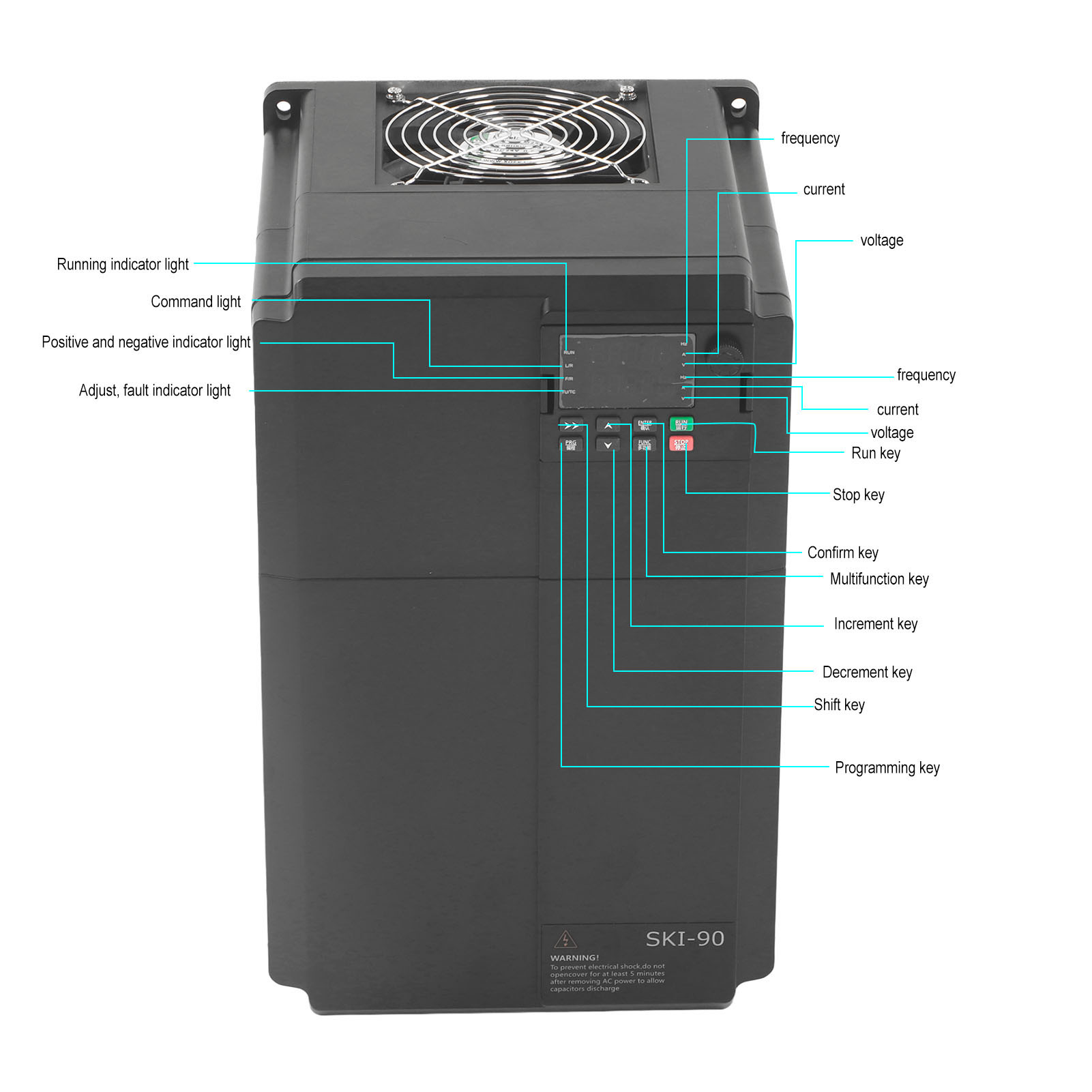 30-kw-drehstrom-frequenzumrichter, Ac-380-v-eingangswandler, 0-380-v-ausgang, Rs485-kommunikation, Industrielle Motorsteuerung.