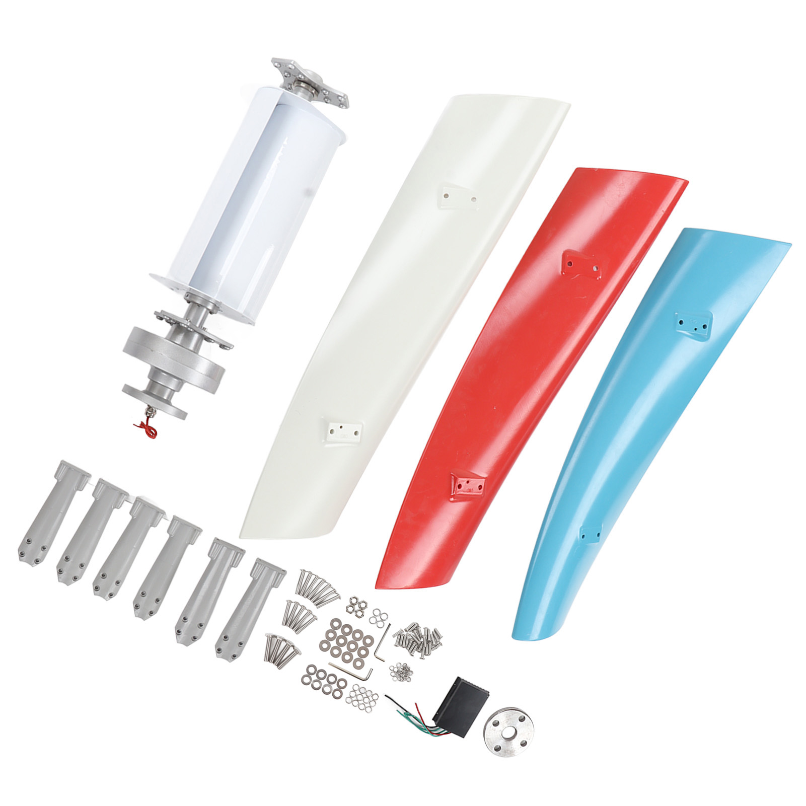 200w 24v Doppellager-windturbine Mit Leisem Lauf, Vertikalgenerator Mit 3 Farben Für Boote, Geräuscharm, Vertikale Achse