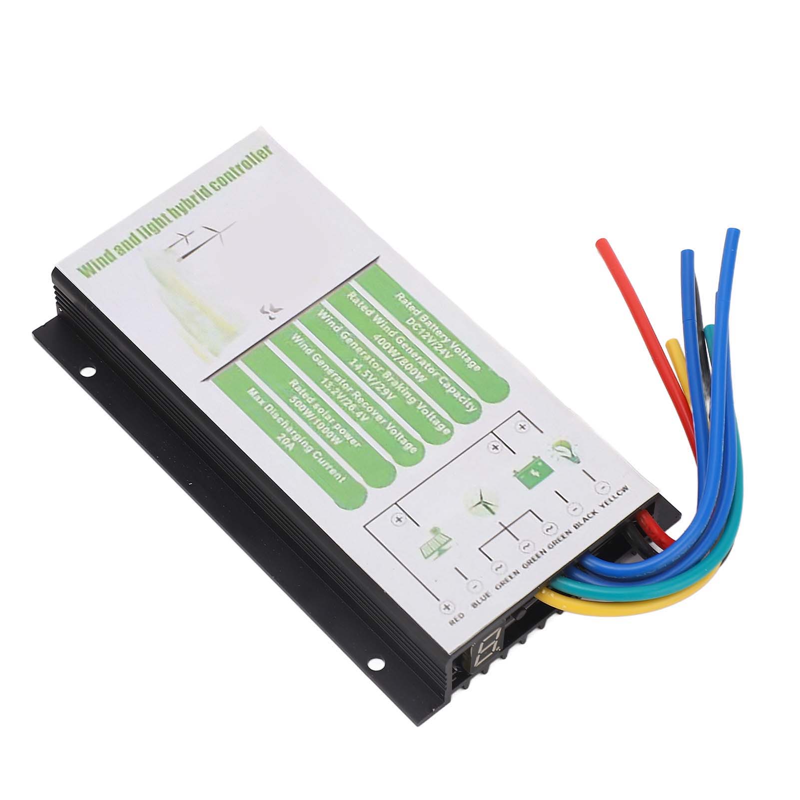Hybrid-wind-solar-pwm-regler 20a 12v/24v Auto, Max. 800w Windkraftanlage Und 1000w Solarpanel, Für Batterie.