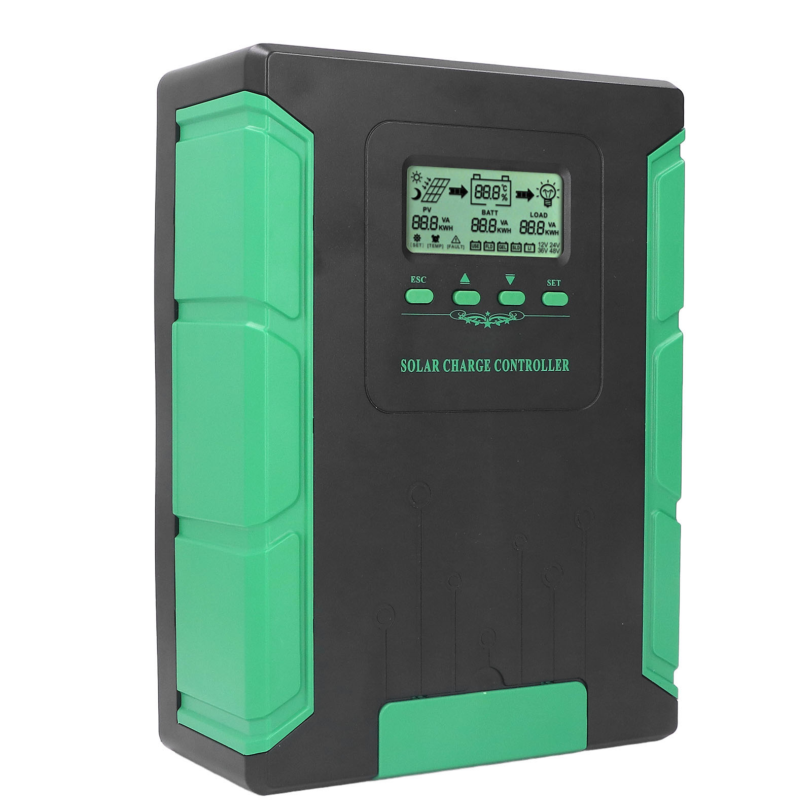 100-a-mppt-solarladeregler Mit Lcd-anzeige, Spannungsregler Für Solarmodule, Geeignet Für Lithiumbatterien, Leistungsstarkes Intelligentes Ladegerät