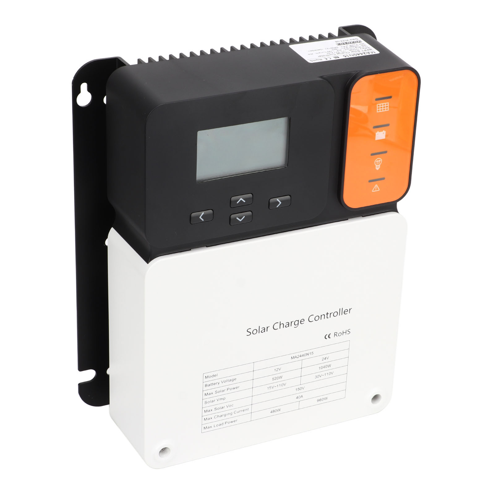 40a Mppt-solarladeregler, Überlade- Und Tiefentladeschutz, Erhöhte Sicherheit, 12v/24v Solarpanel/batterie