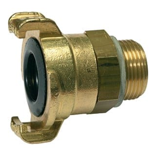 GEKA-Gewindestück, 360° drehbar, Messing blank, G 1/2" A