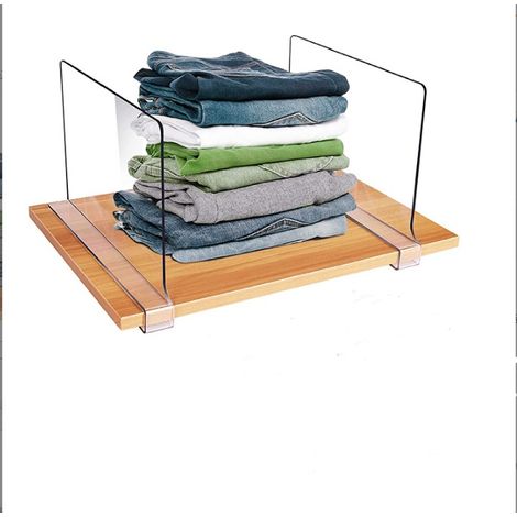 Stück Transparente Acryl-regalteiler, Verstellbare Kleiderorganizer, Transparente Aufbewahrungsboxen Für Holzschränke, Schlafzimmer, Küche Und Büro
