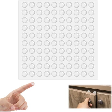 82,5 Mm Transparente Silikon-antikollisionsstreifen, 100 Stück, Für Schranktüren, Möbel, Tische Und Stühle, Selbstklebend.