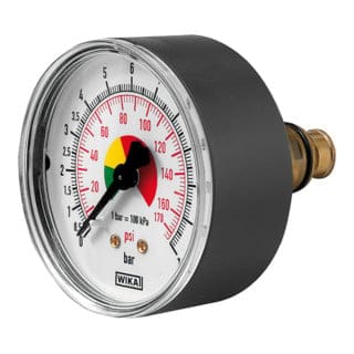Manometer ø 63mm, ungeeicht, G 1/4", Anschluss hinten
