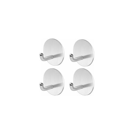 4-teiliges Set Selbstklebender Edelstahl-wandhaken, Handtuchhaken Für Bad Und Küche, Wandhaken Zur Montage Ohne Bohren, Türhaken, Selbstklebende Handtuchhaken