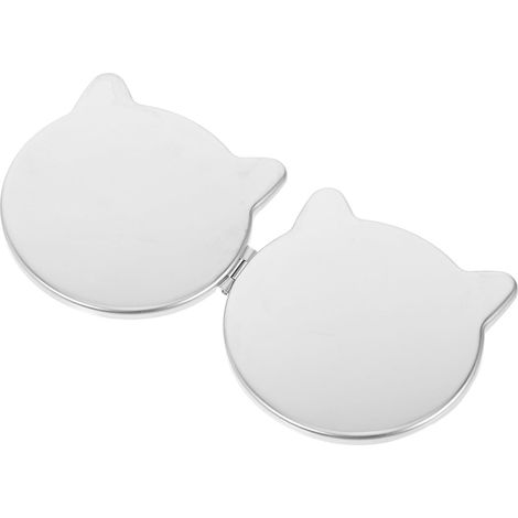 Taschenspiegel Aus Edelstahl Mit Katzenmotiv, Kompakter Handschminkspiegel, Praktisches Accessoire Für Unterwegs Und Zum Auffrischen Des Make-ups