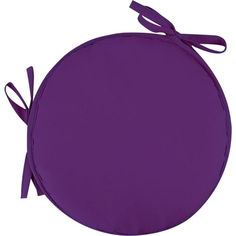 Rundes, Lila Gartenstuhlkissen, 38 Cm Durchmesser – Für Außenbereich, Hocker, Terrasse, Esszimmer – Großes Kissen