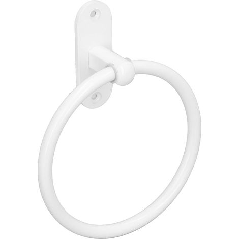 Blanc – 1-teiliger Handtuchring Zur Wandmontage, Weißer, Eleganter, Rostfreier, Runder, Drehbarer Handtuchring Für Bad Und Küche