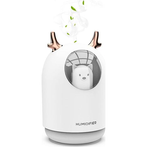 Leiser Ultraschall-luftbefeuchter Für Babyzimmer Mit Ätherischen Ölen, 7 Lichtfarben, Automatischer Abschaltung Nach 12 Stunden, 300 Ml