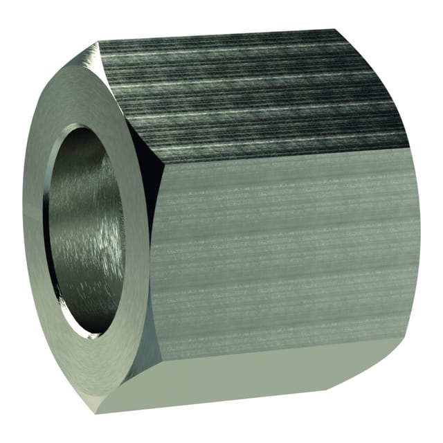 Sechskant-Überwurfmutter G 1/2", für Tüllengröße LW 4/6/9, Messing vernickelt