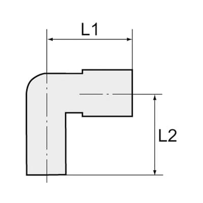 L-Steckverbindung »Blaue Serie« mini, Stecknippel 3mm, Schlauch -Ø 3