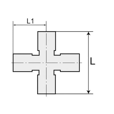 X-Steckverbindung »click-clock« Schlauch-Außen-Ø 4, Messing vernickelt