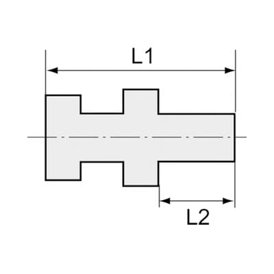 Einstellbare gerade Einschraubverschraubung Dichtkegel, G 1/2", Ø18mm Edelstahl