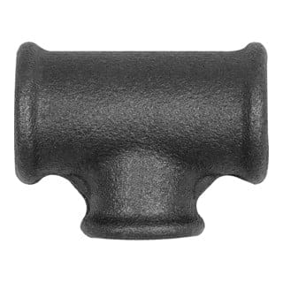 T-Stück 130, reduzierend, Rp 1.1/4", Rp 3/4", Rp 1.1/4", Temperguss schwarz