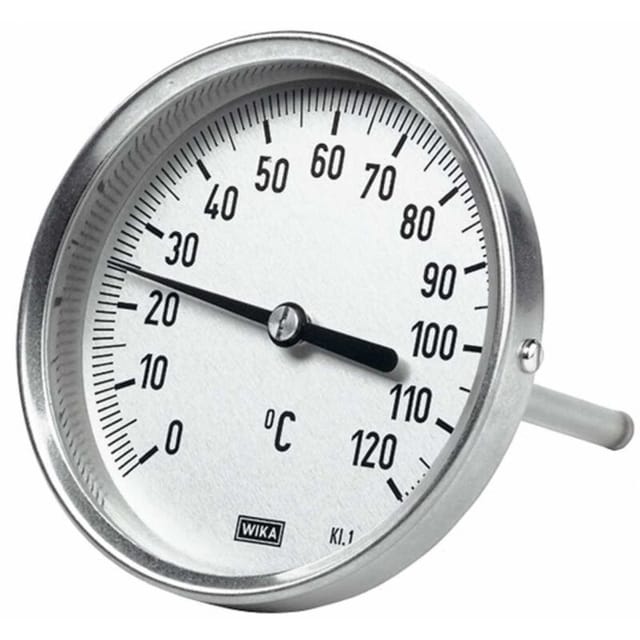 Bimetallthermometer, hochwertige Ausführung, L1=100/L2=80, Ø 63, 0°C bis 160°C